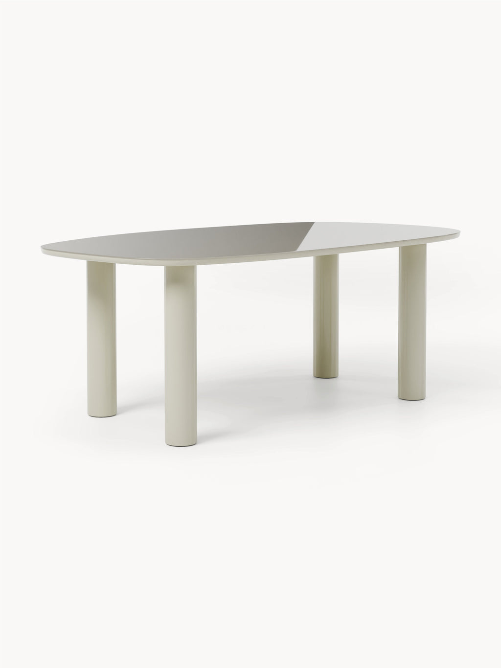 Gallery image 1 - Organic Dining Table Beni with Glass Top, 200 x 110 cm