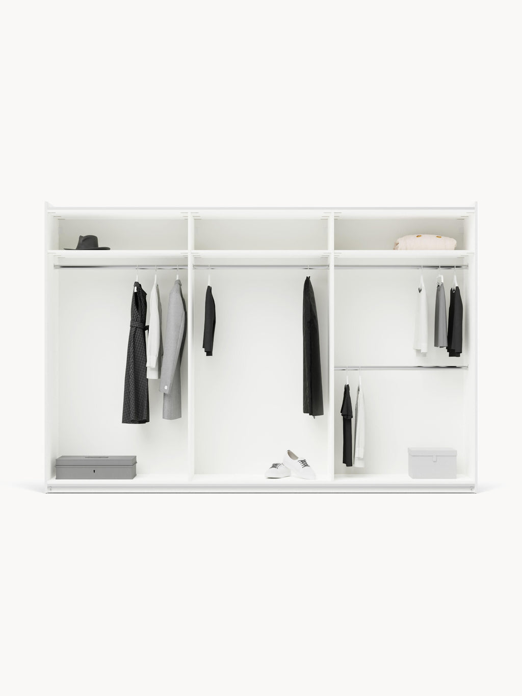 Leon Modular Sliding Door Wardrobe, 300 cm Wide, in various sizes