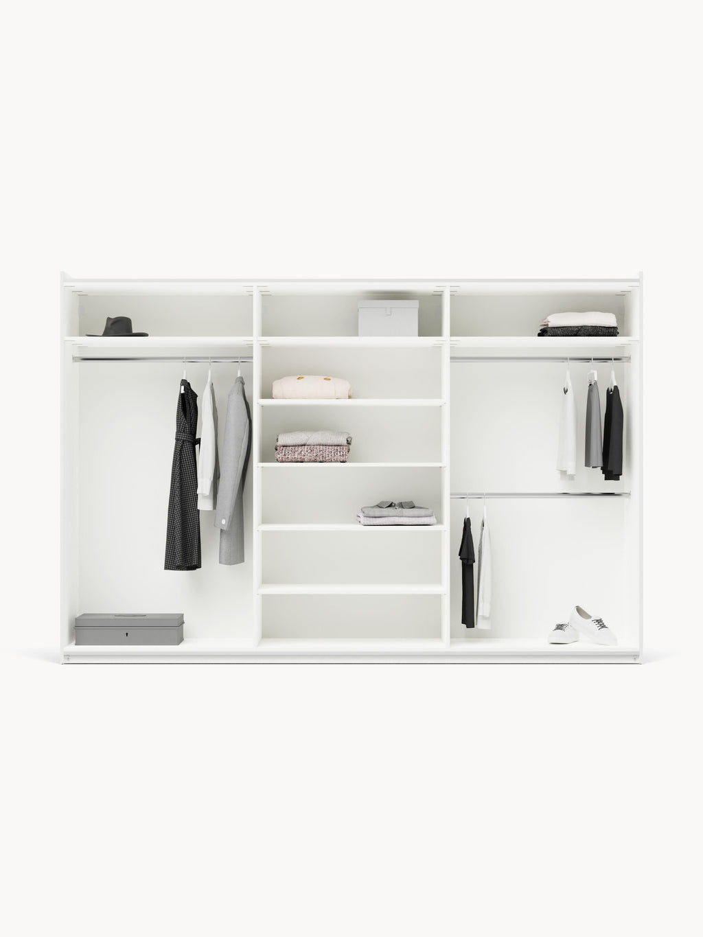 Leon Modular Sliding Door Wardrobe, 300 cm Wide, in various sizes