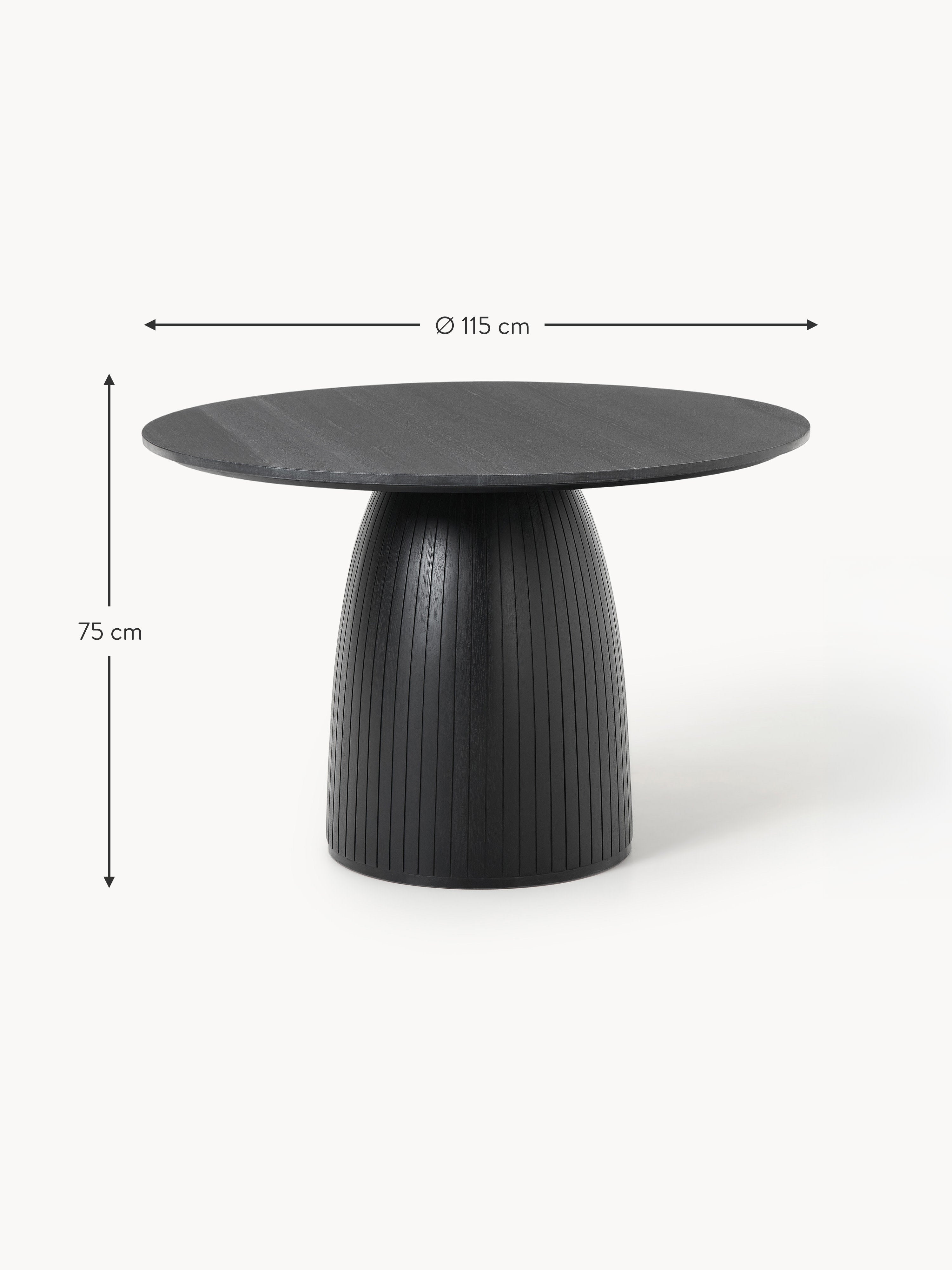 Nelly Round Dining Table with Marble Table Top, Ø 115 cm