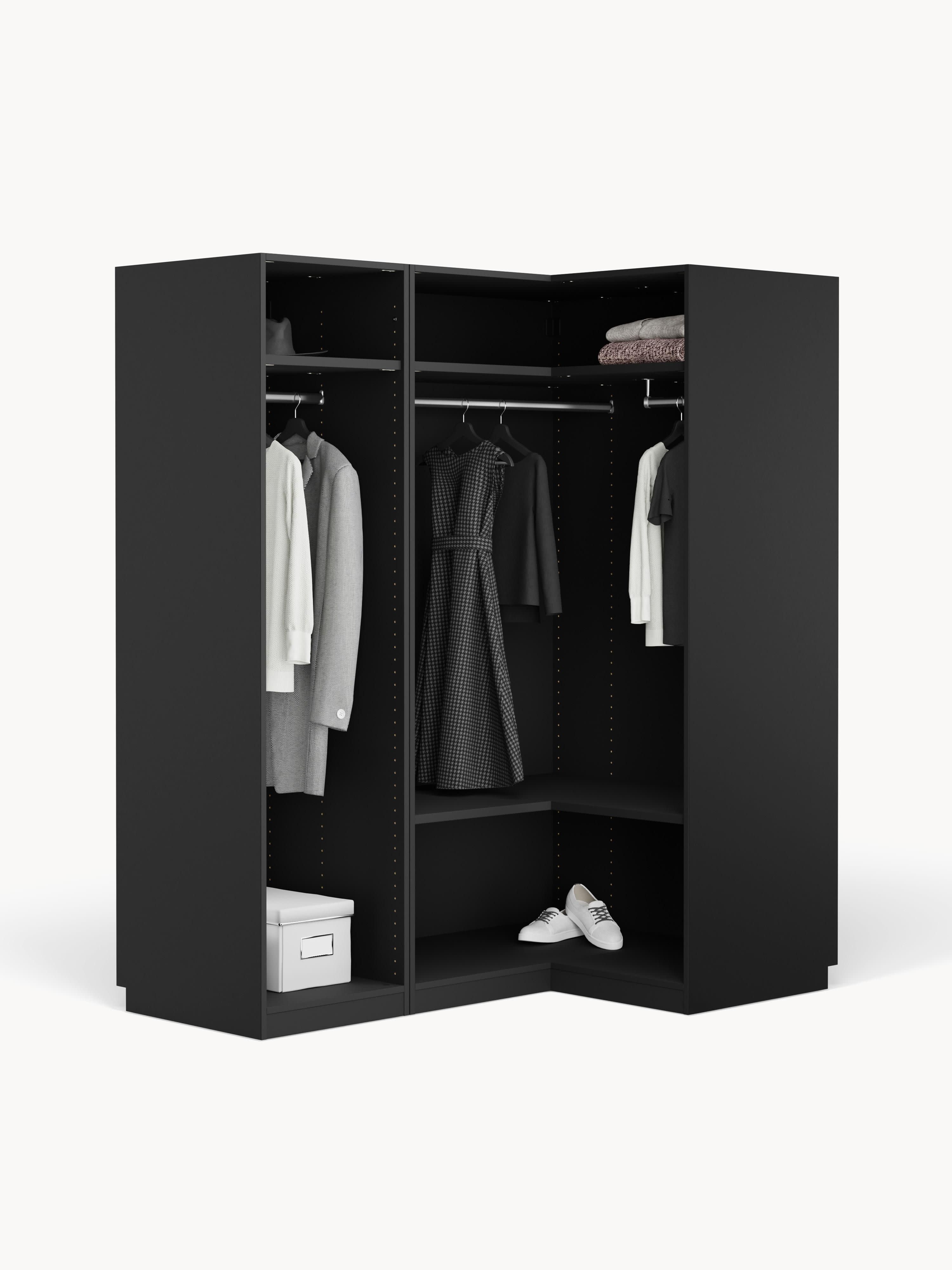 Simone Modular Corner Wardrobe, 165 cm Wide, in various sizes