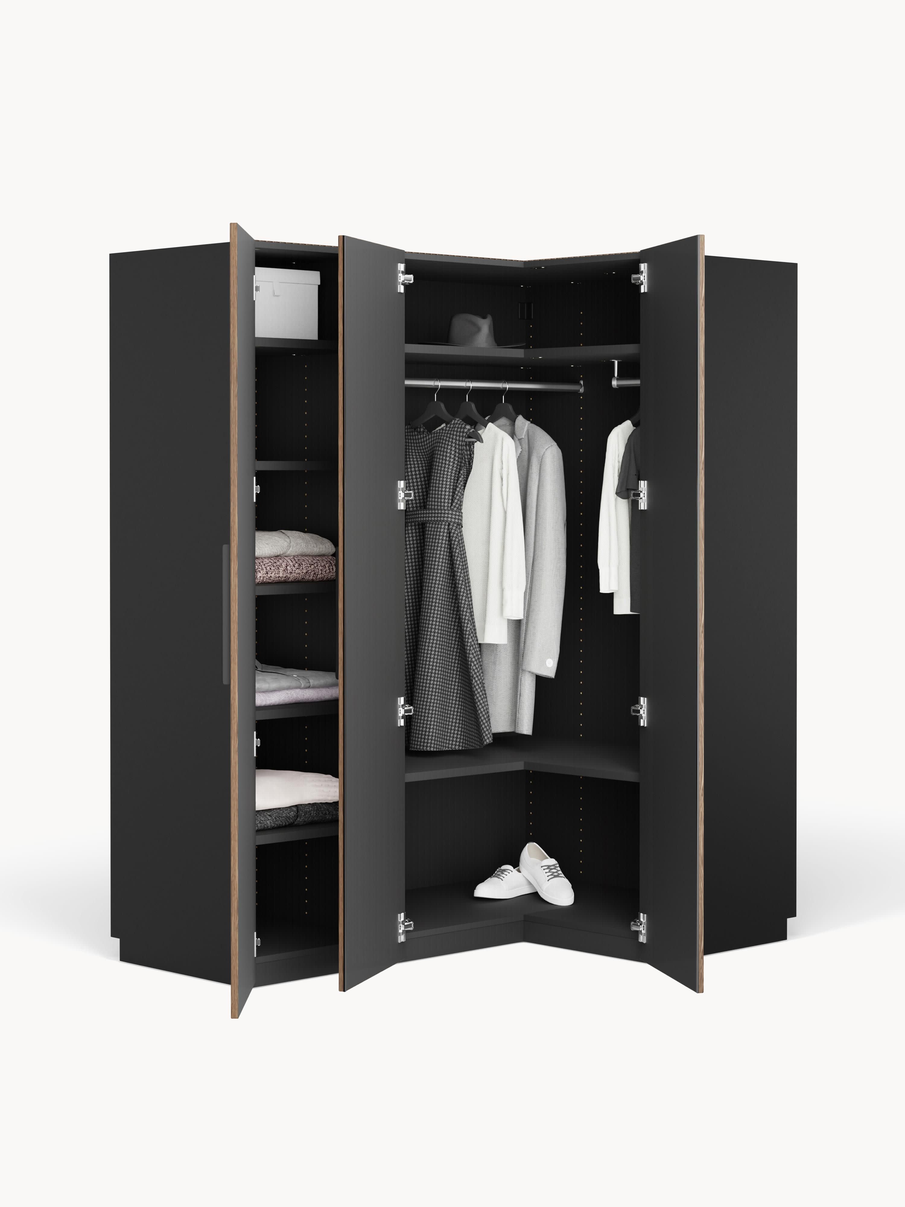 Simone Modular Corner Wardrobe, 165 cm Wide, in various sizes