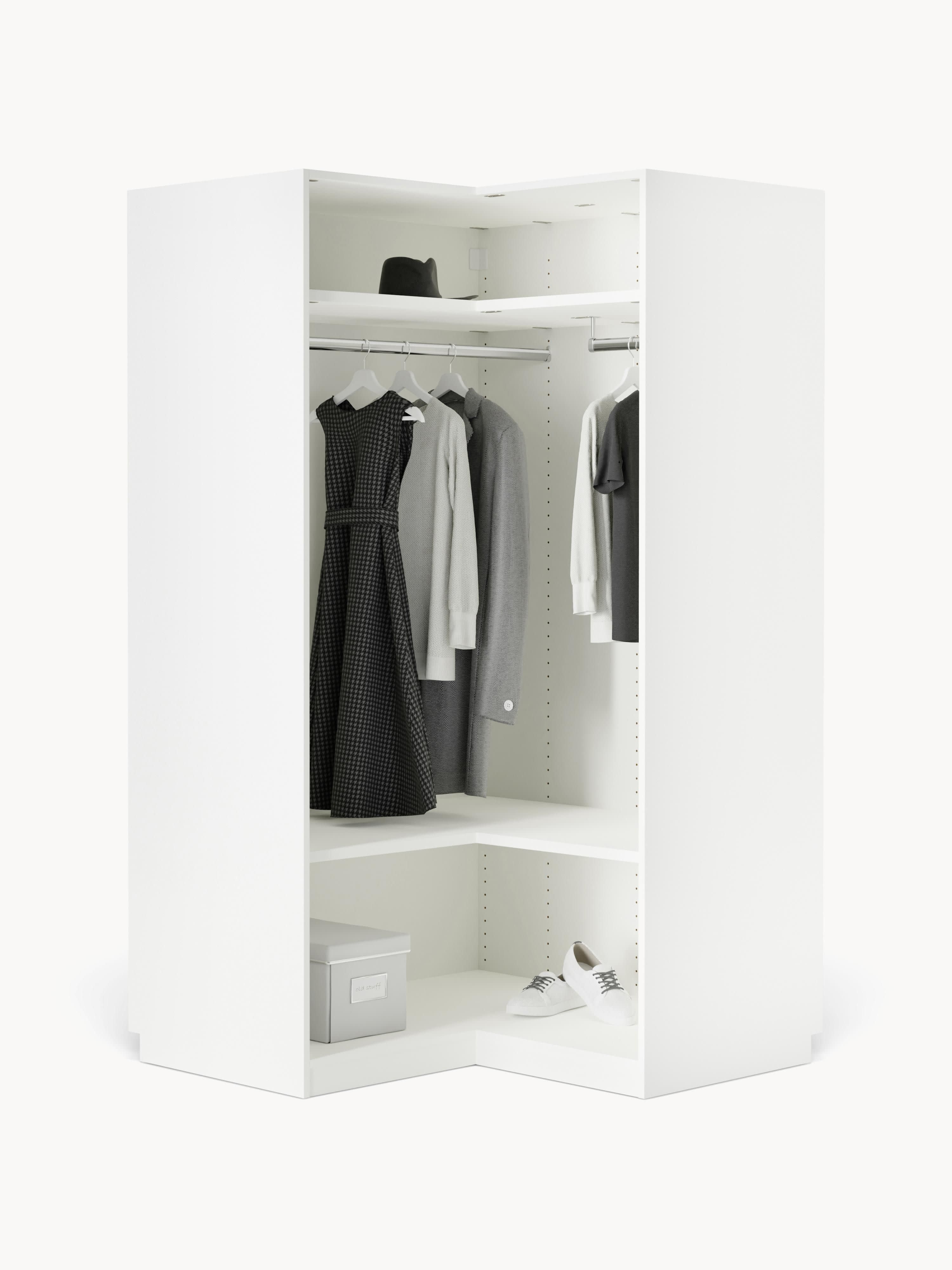 Leon Modular Corner Wardrobe, 115 cm Wide, in various sizes