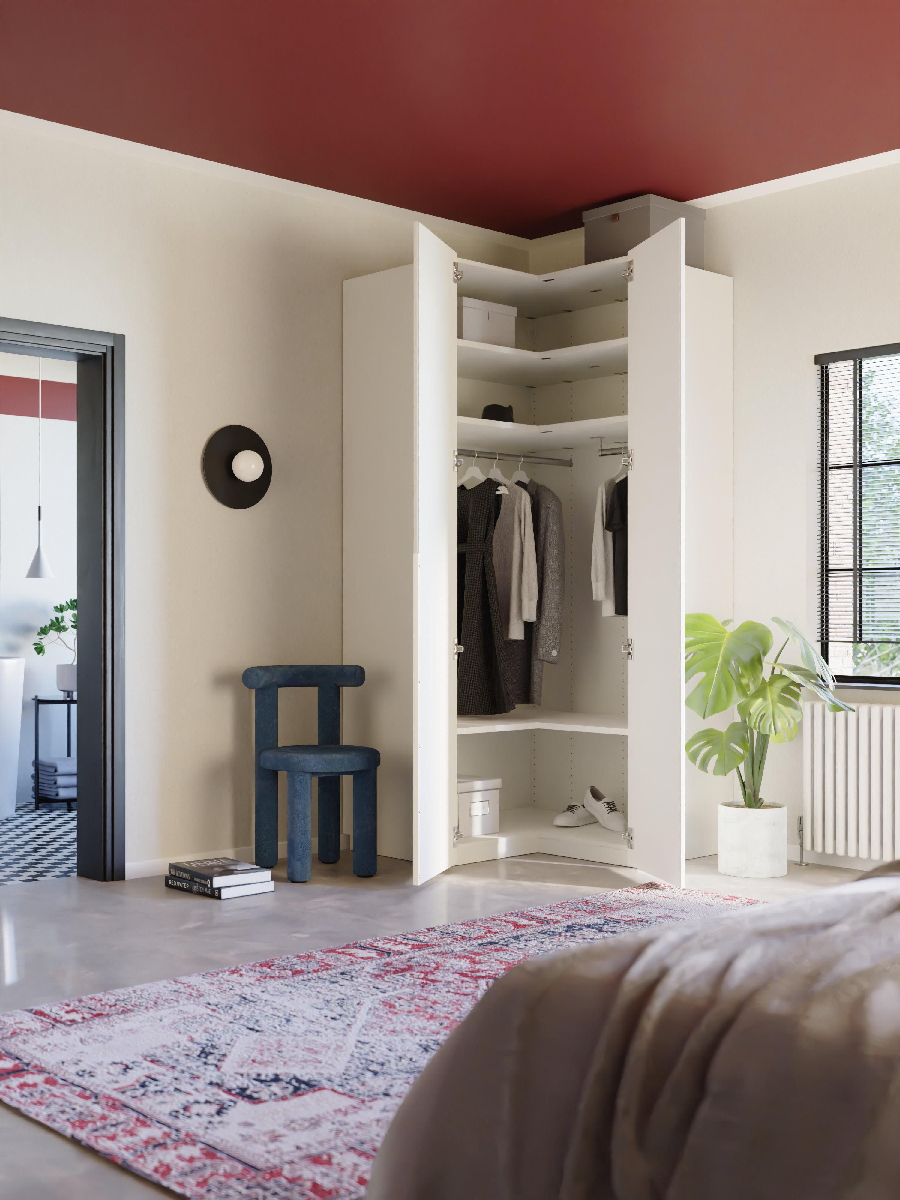 Leon Modular Corner Wardrobe, 115 cm Wide, in various sizes