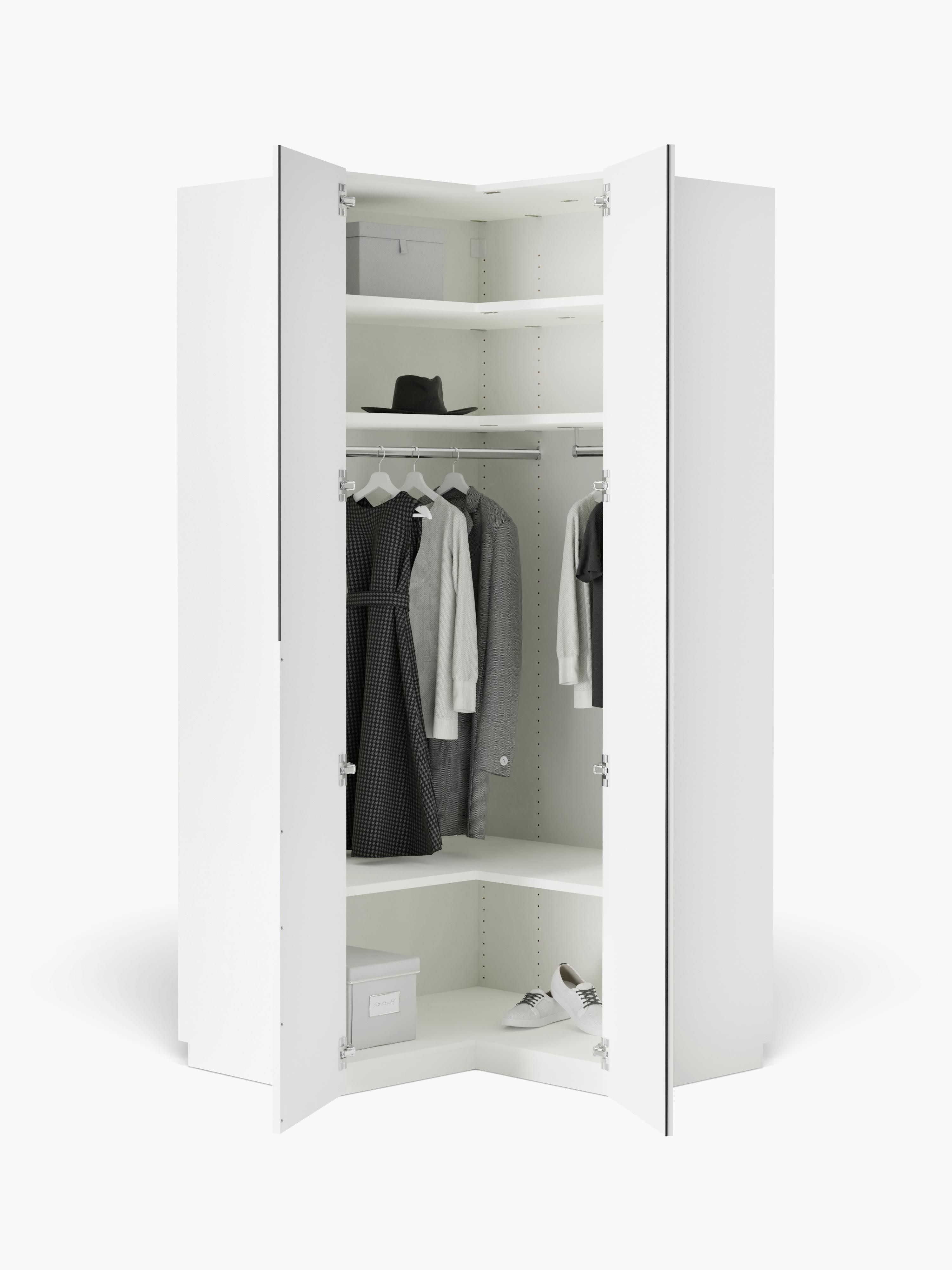 Leon Modular Corner Wardrobe, 115 cm Wide, in various sizes