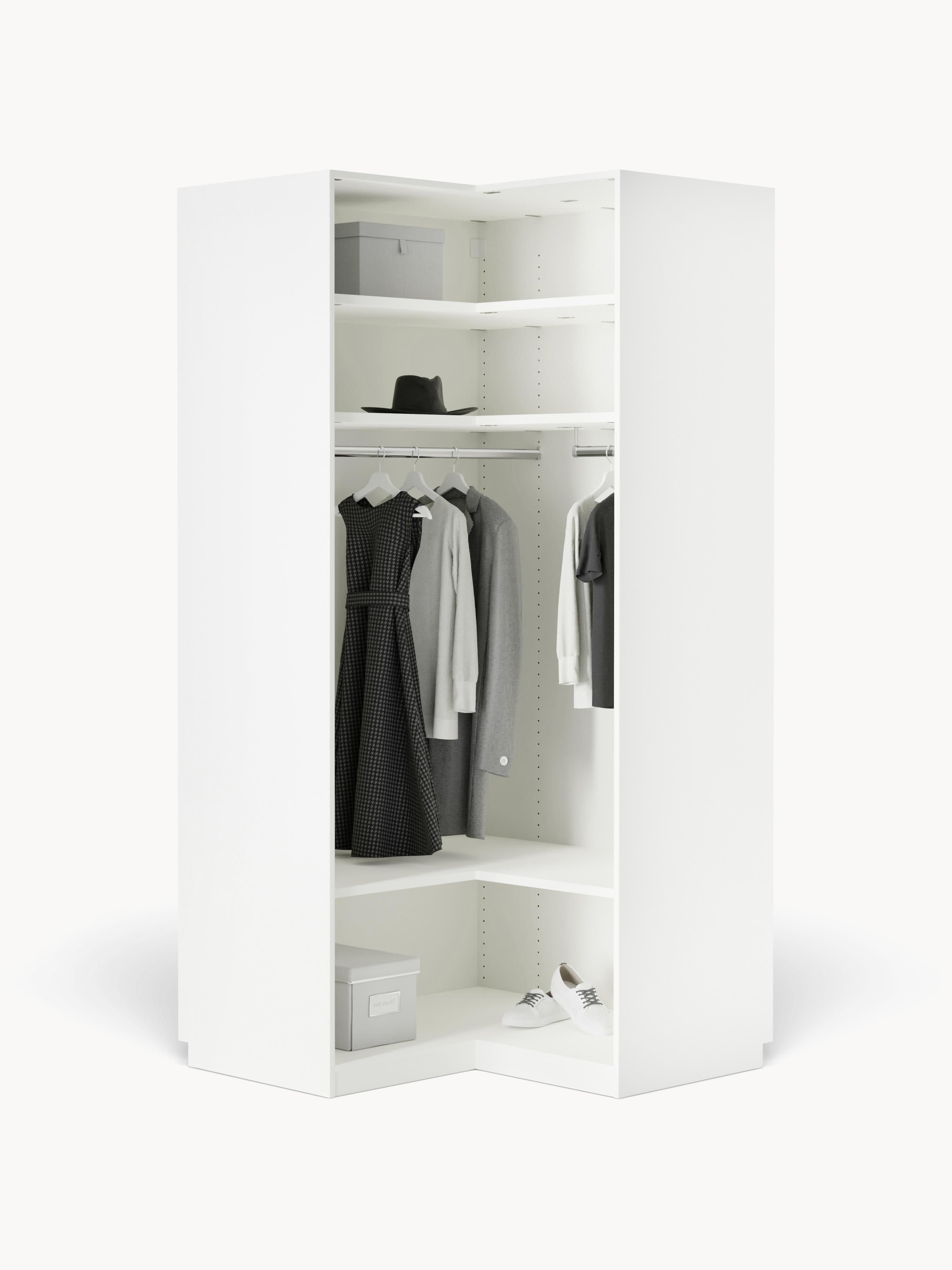 Leon Modular Corner Wardrobe, 115 cm Wide, in various sizes