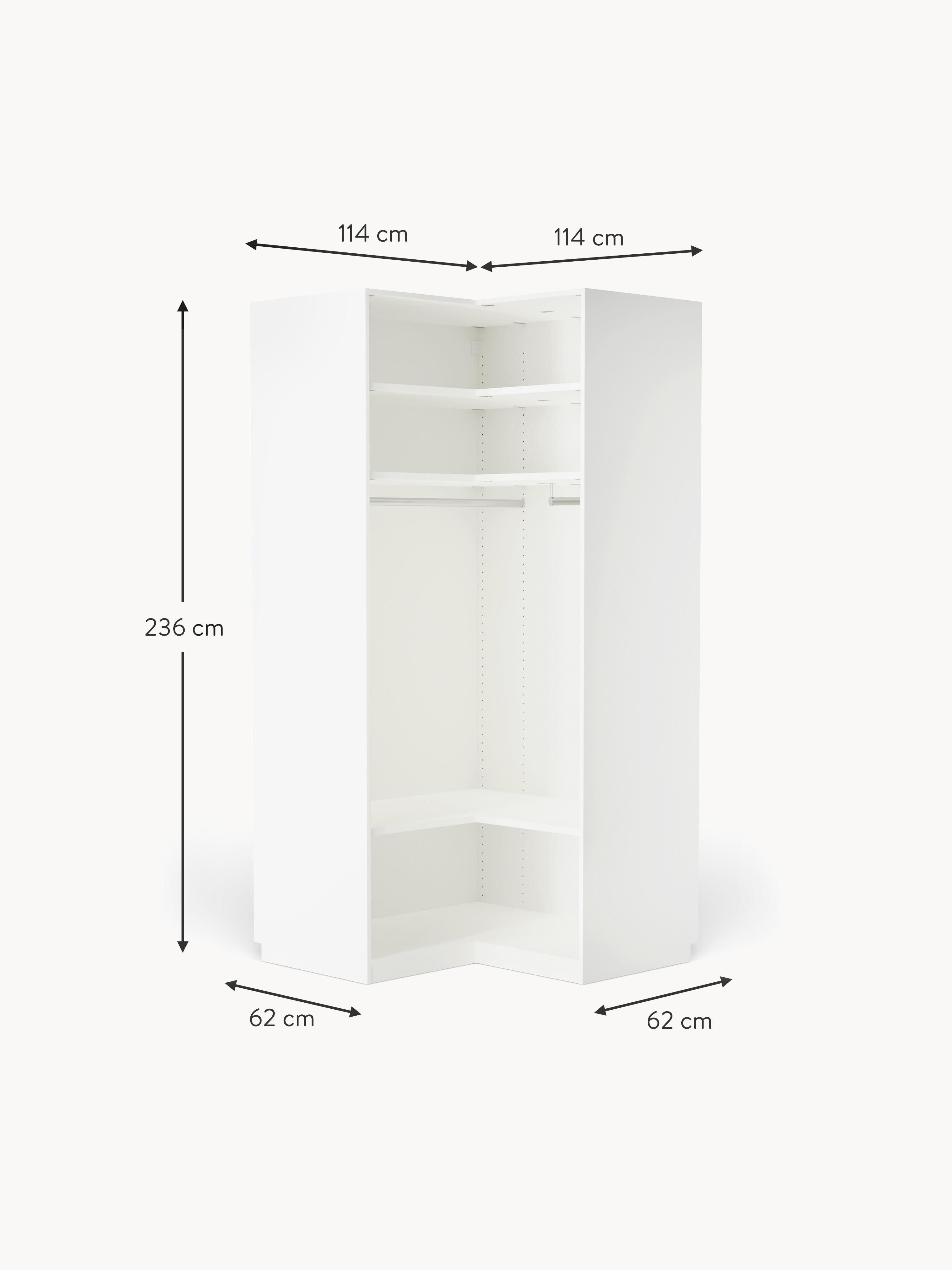 Leon Modular Corner Wardrobe, 115 cm Wide, in various sizes