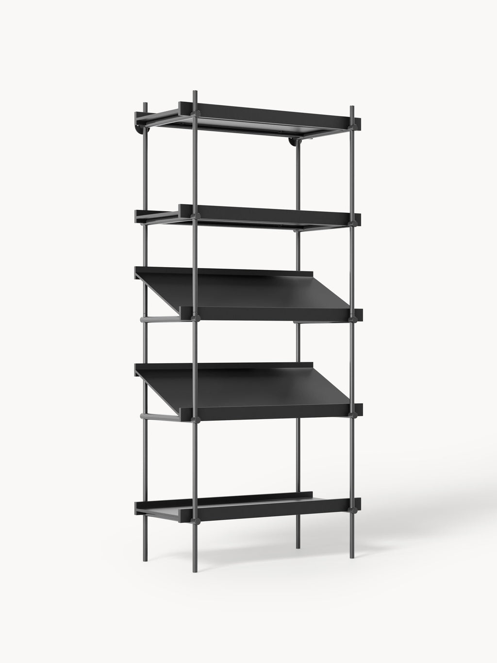 Gallery image 1 - Tall Shelving Unit Rio with Slanted Shelves