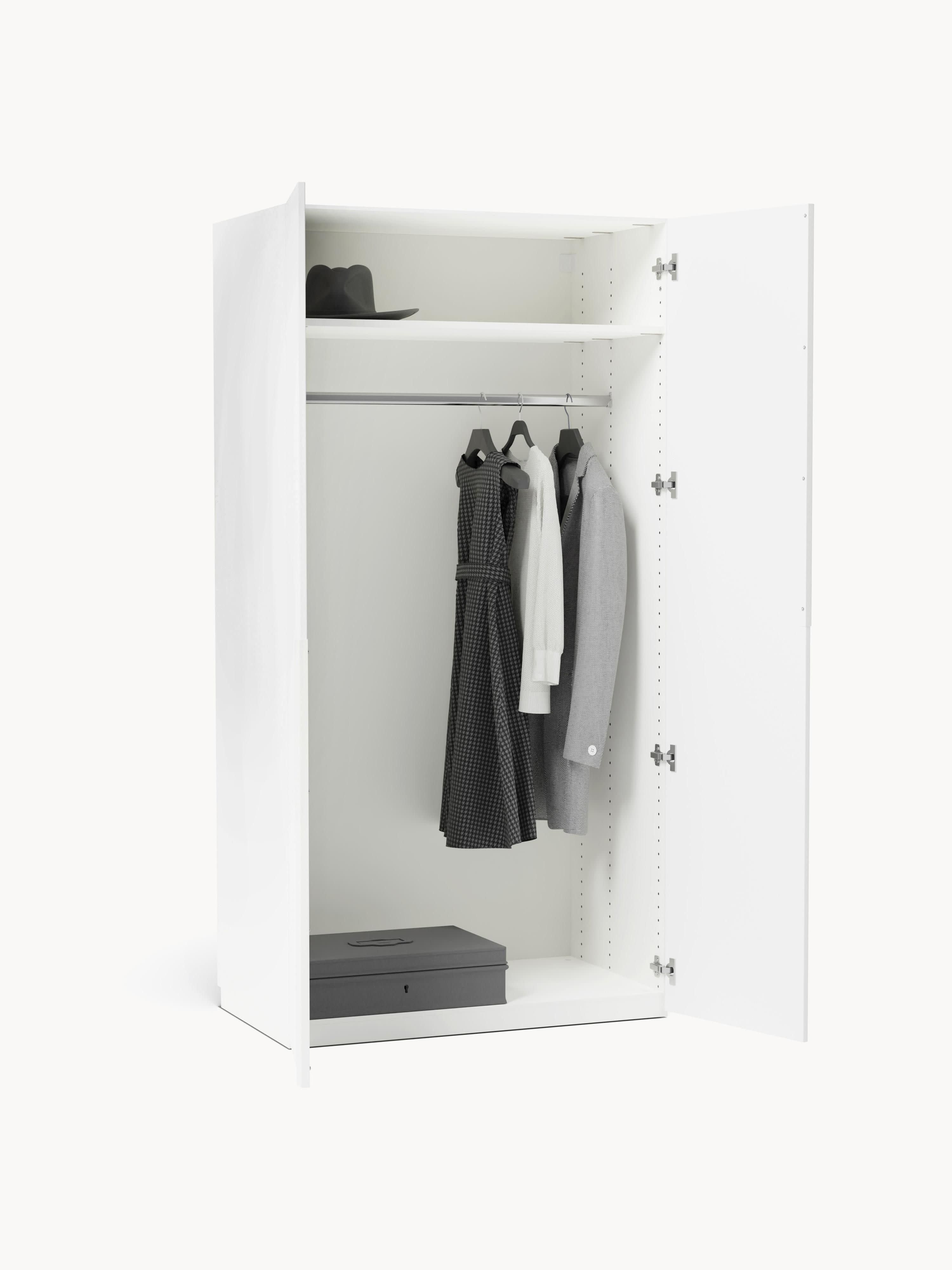 Leon Modular Hinged Door Wardrobe, 100 cm Wide, in various sizes