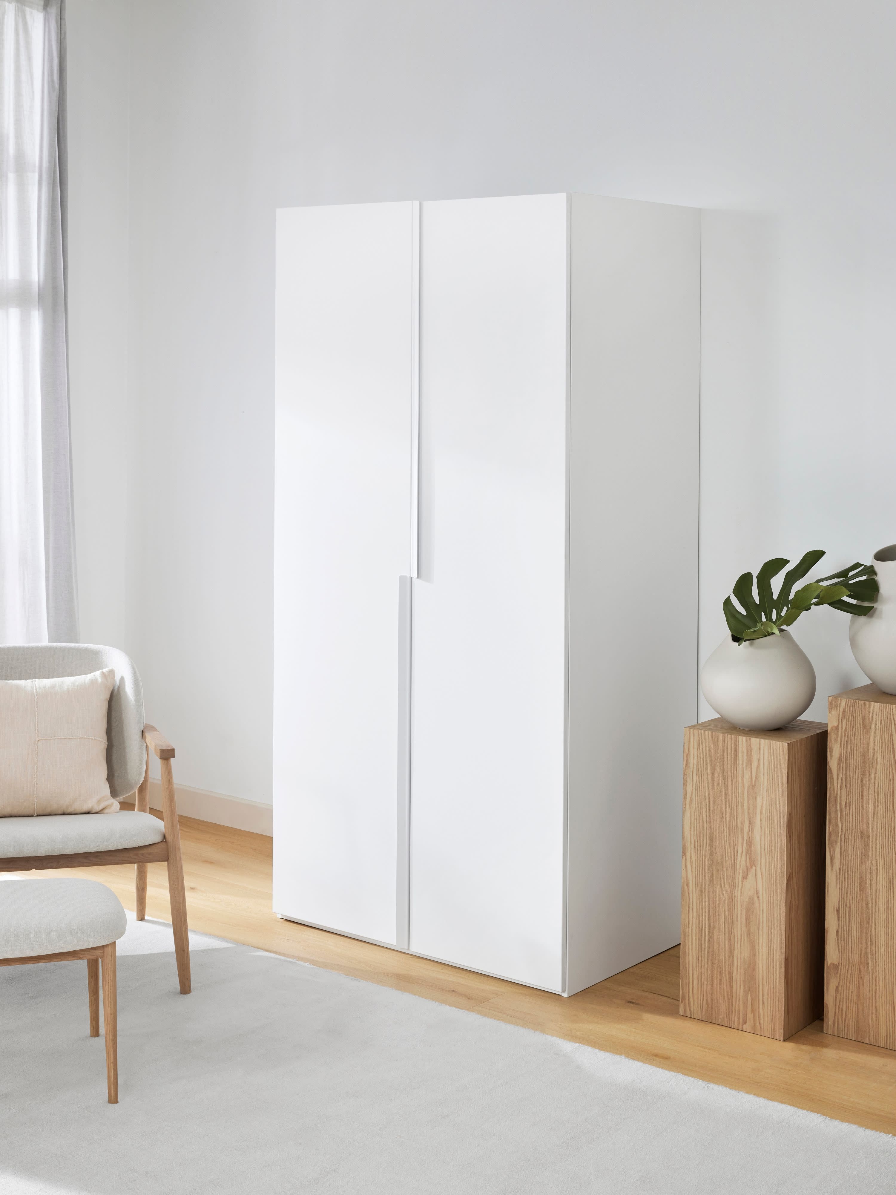 Leon Modular Hinged Door Wardrobe, 100 cm Wide, in various sizes