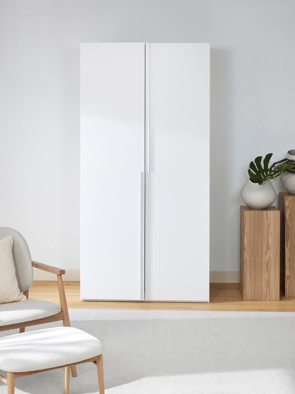 Leon Modular Hinged Door Wardrobe, 100 cm Wide, in various sizes