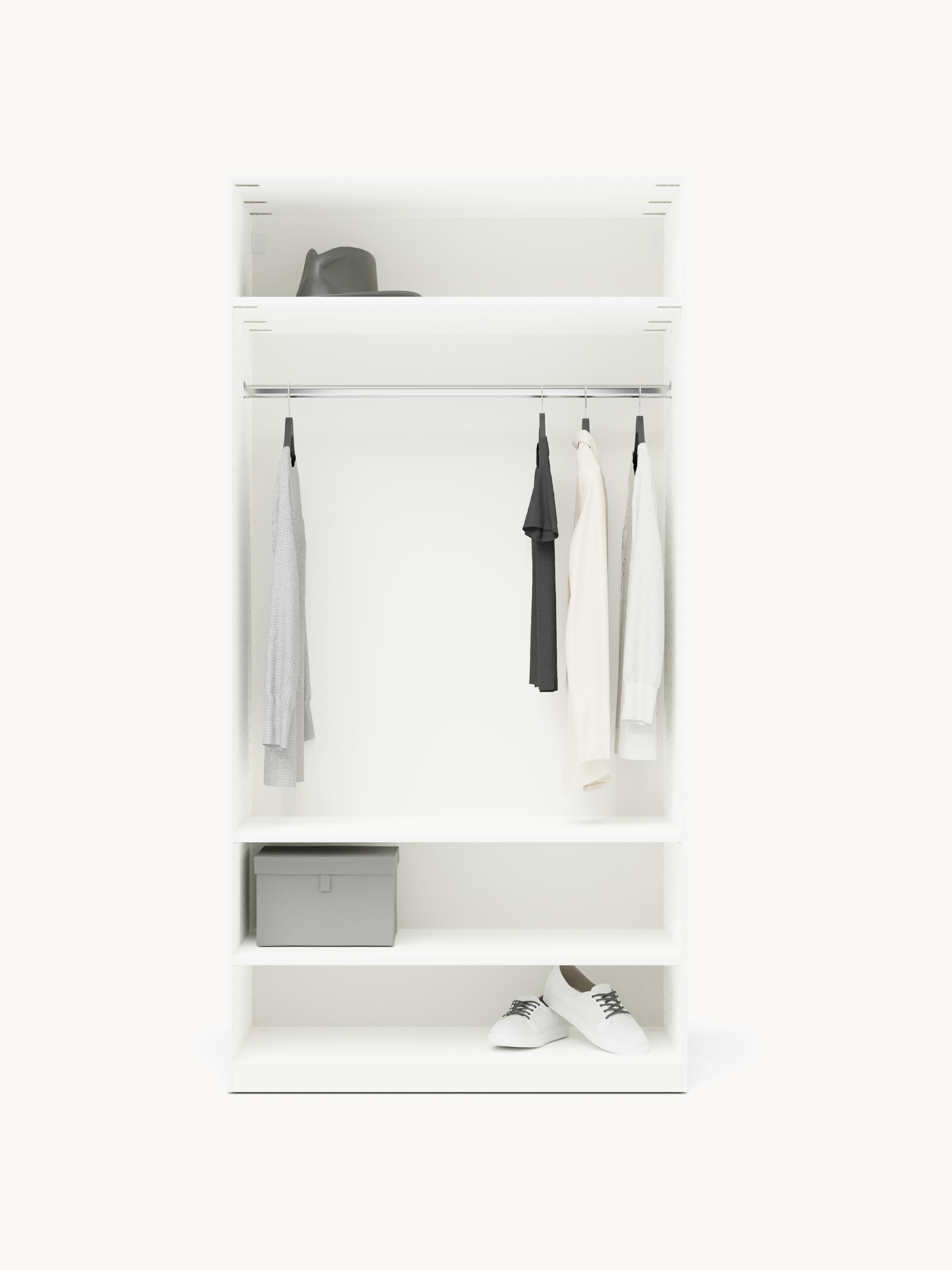 Leon Modular Hinged Door Wardrobe, 100 cm Wide, in various sizes
