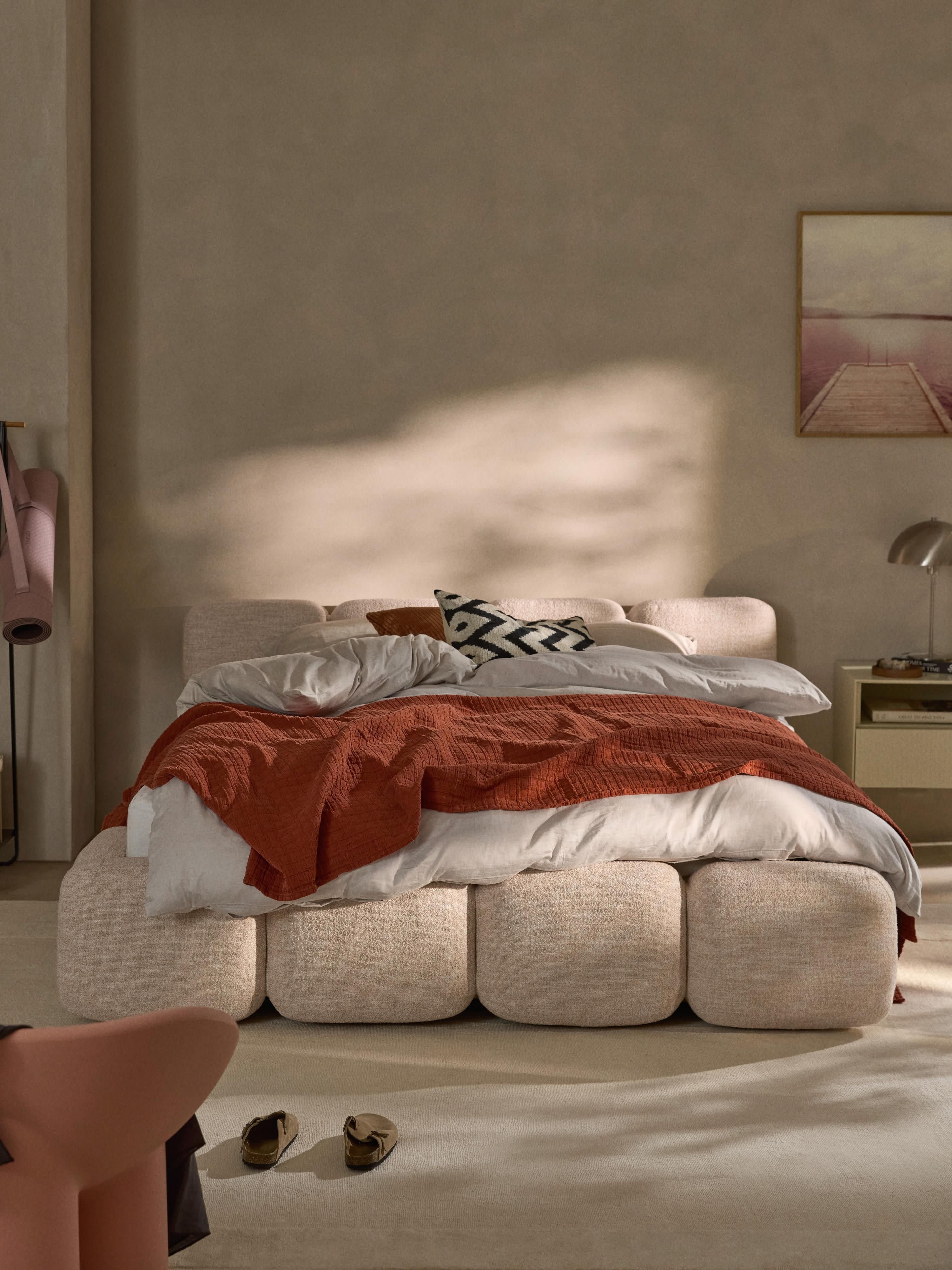 Tayla Upholstered Bouclé Bed
