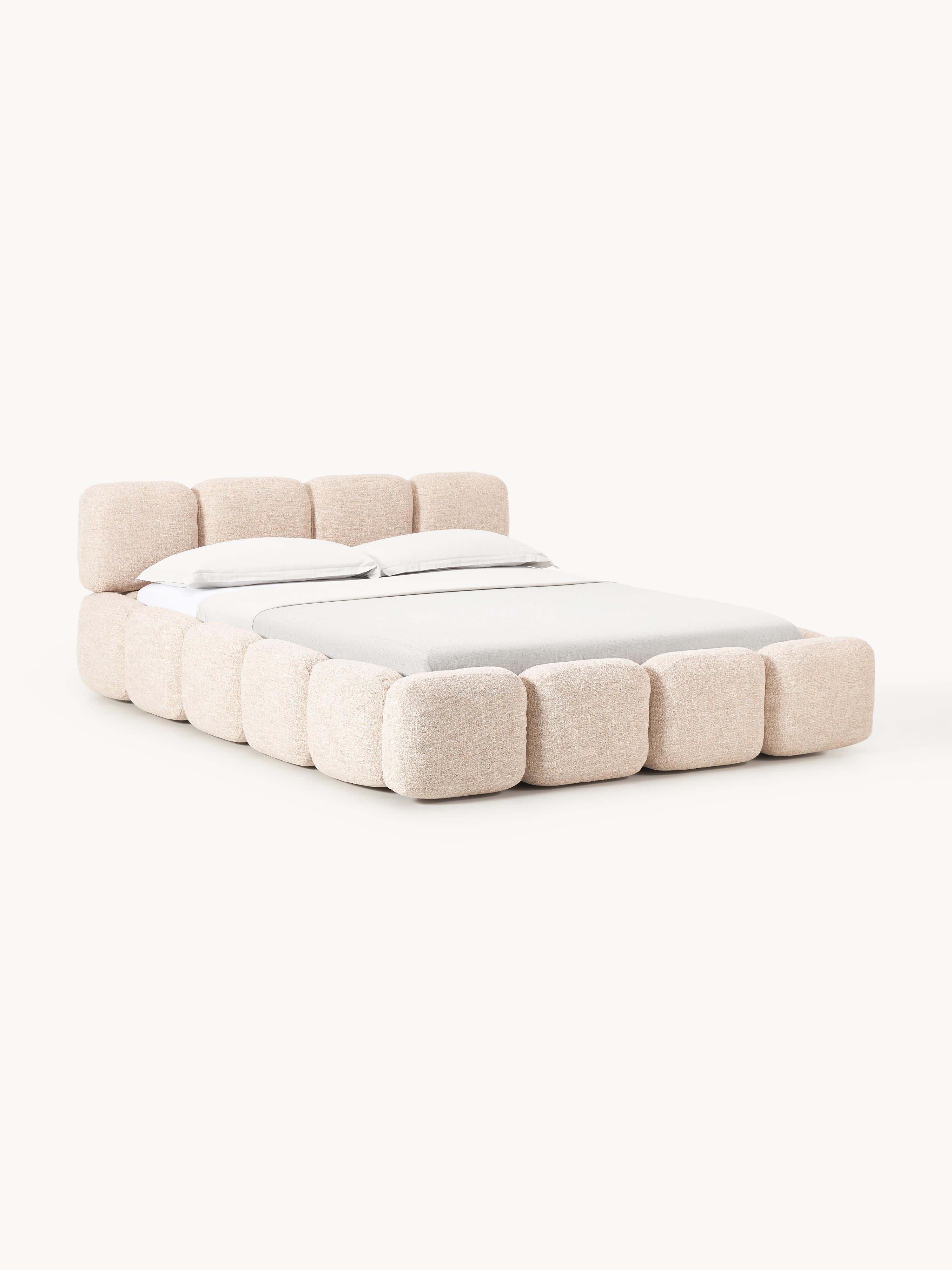 Gallery image 1 - Upholstered Bouclé Bed Tayla