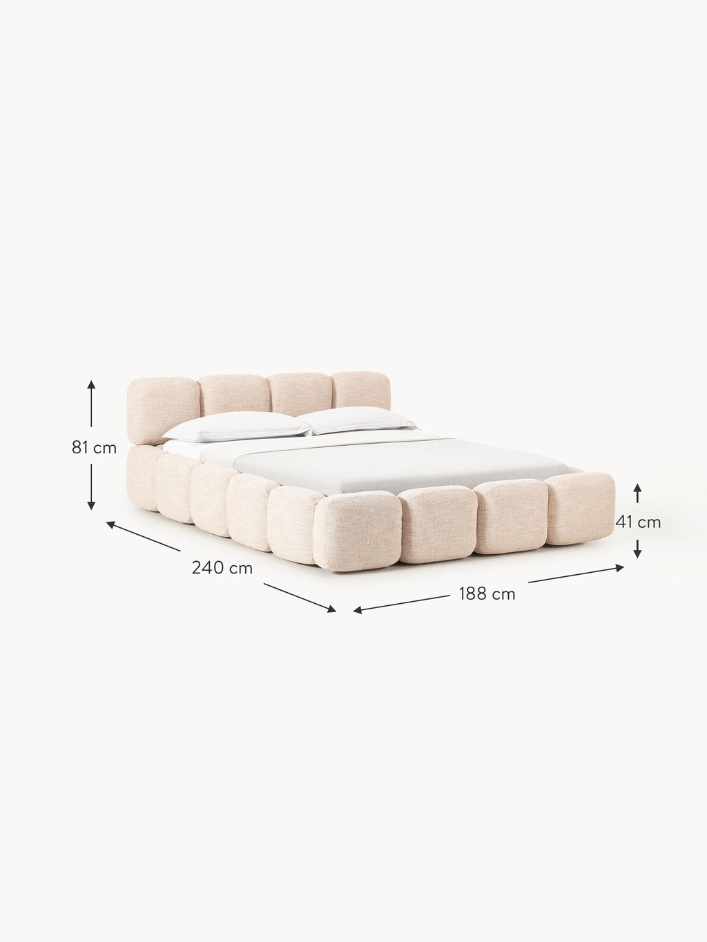 Tayla Upholstered Bouclé Bed