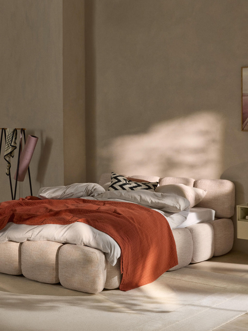 Tayla Upholstered Bouclé Bed