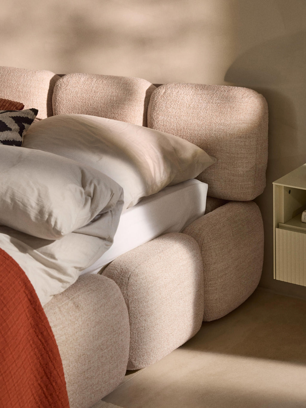 Tayla Upholstered Bouclé Bed