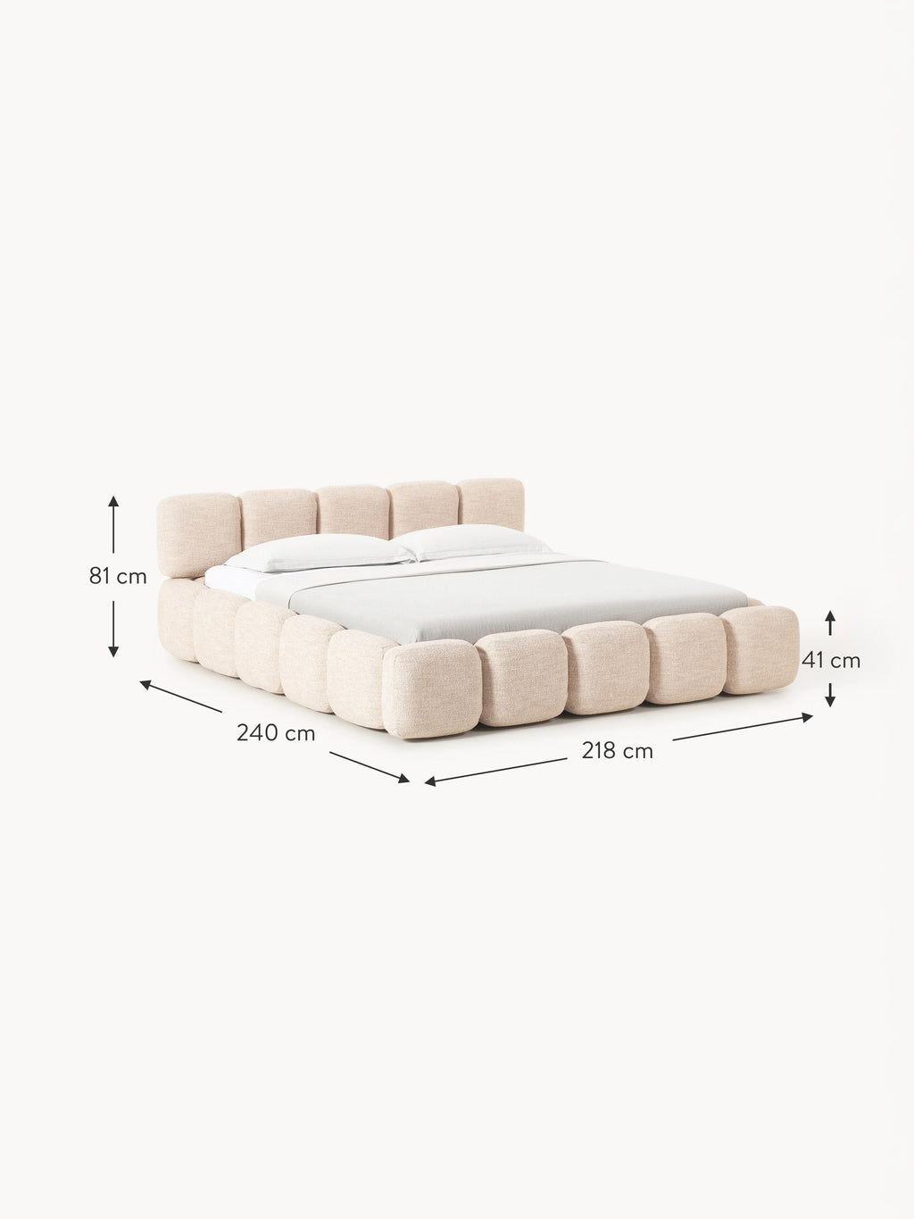 Tayla Upholstered Bouclé Bed