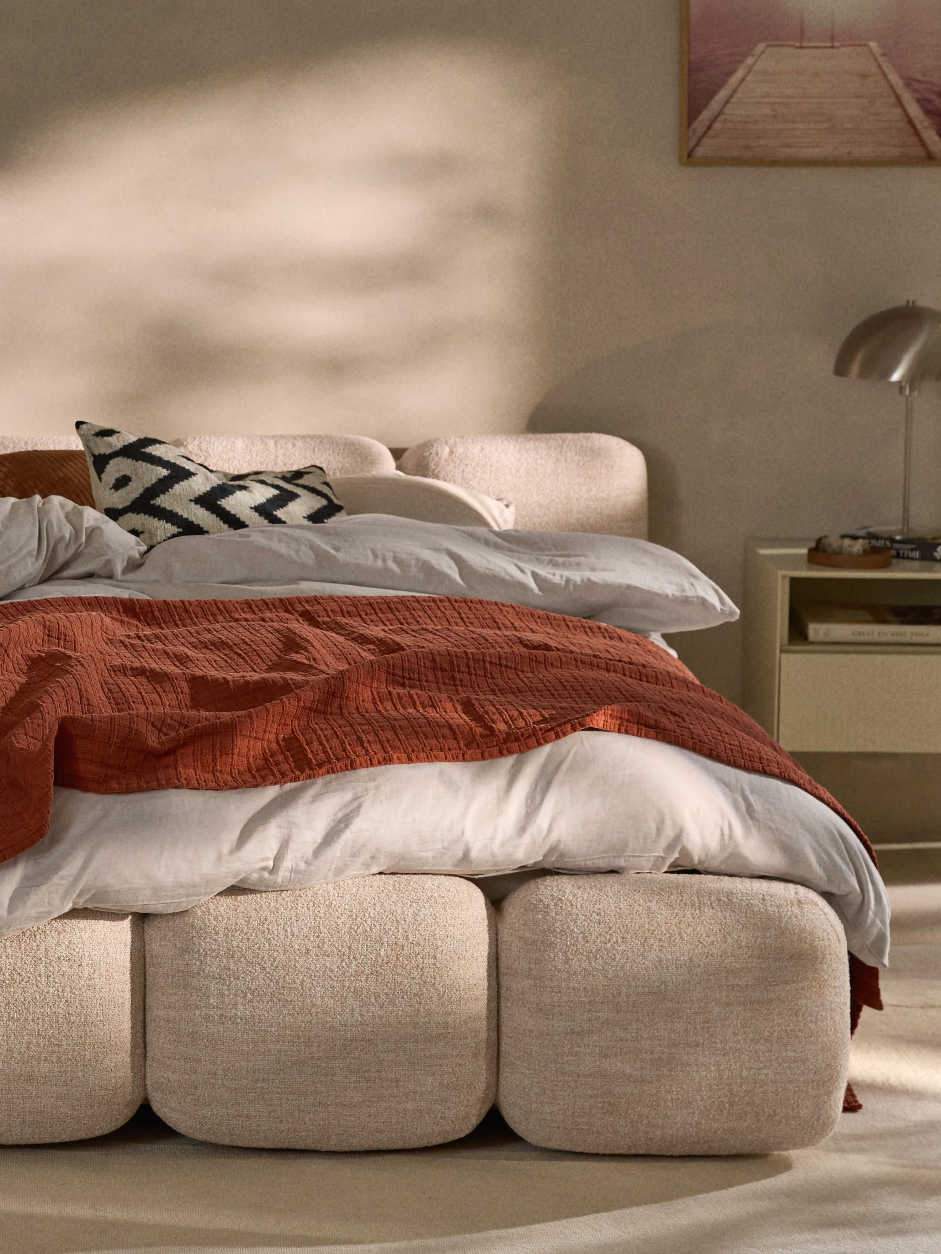 Tayla Upholstered Bouclé Bed