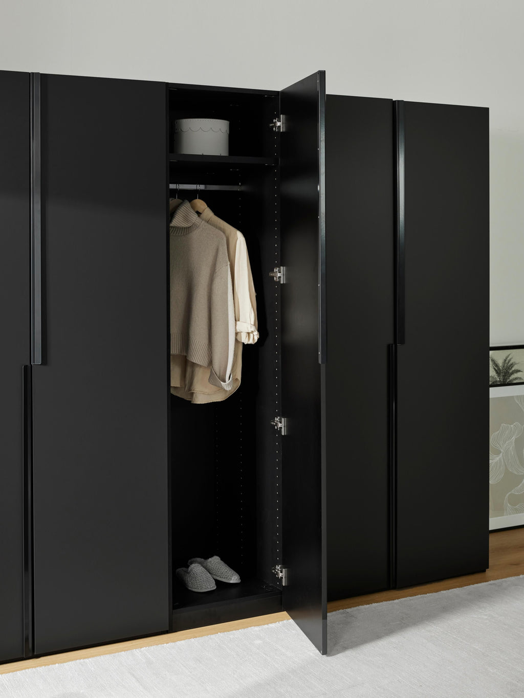Leon Modular Hinged Door Wardrobe, 250 cm Wide, in various sizes