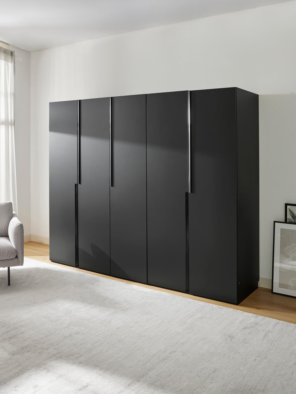 Leon Modular Hinged Door Wardrobe, 250 cm Wide, in various sizes