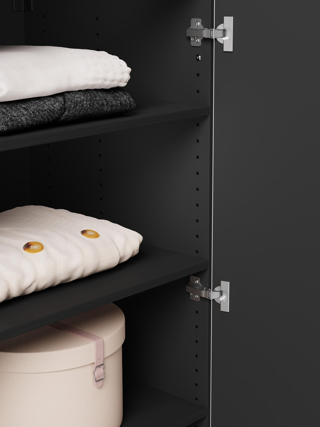 Leon Modular Hinged Door Wardrobe, 250 cm Wide, in various sizes
