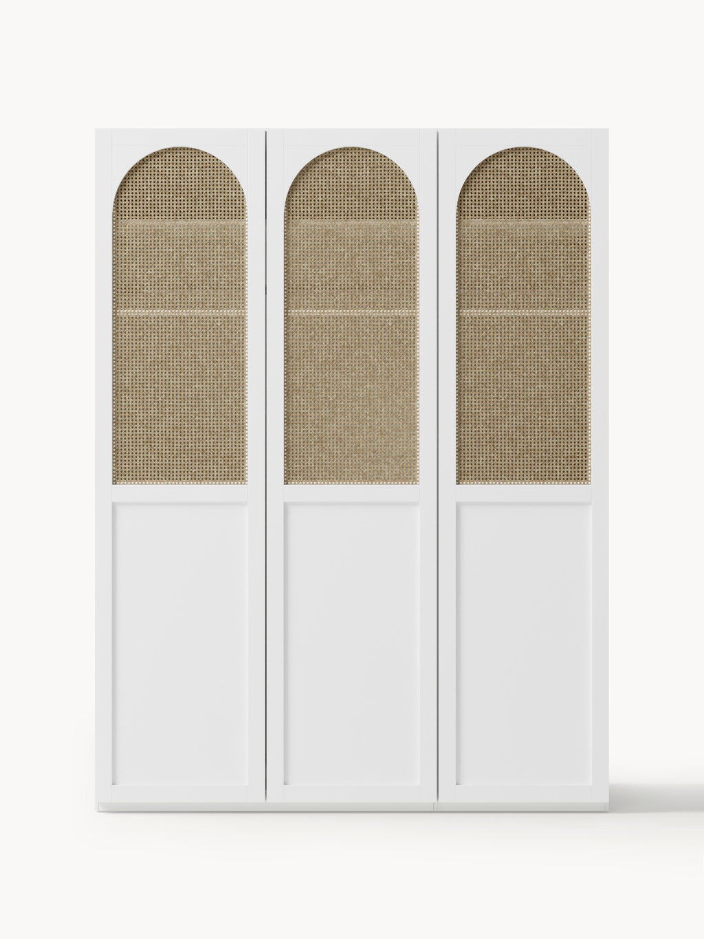 Modular Hinged Door Wardrobe Jeanne, 150 cm Wide, in various sizes