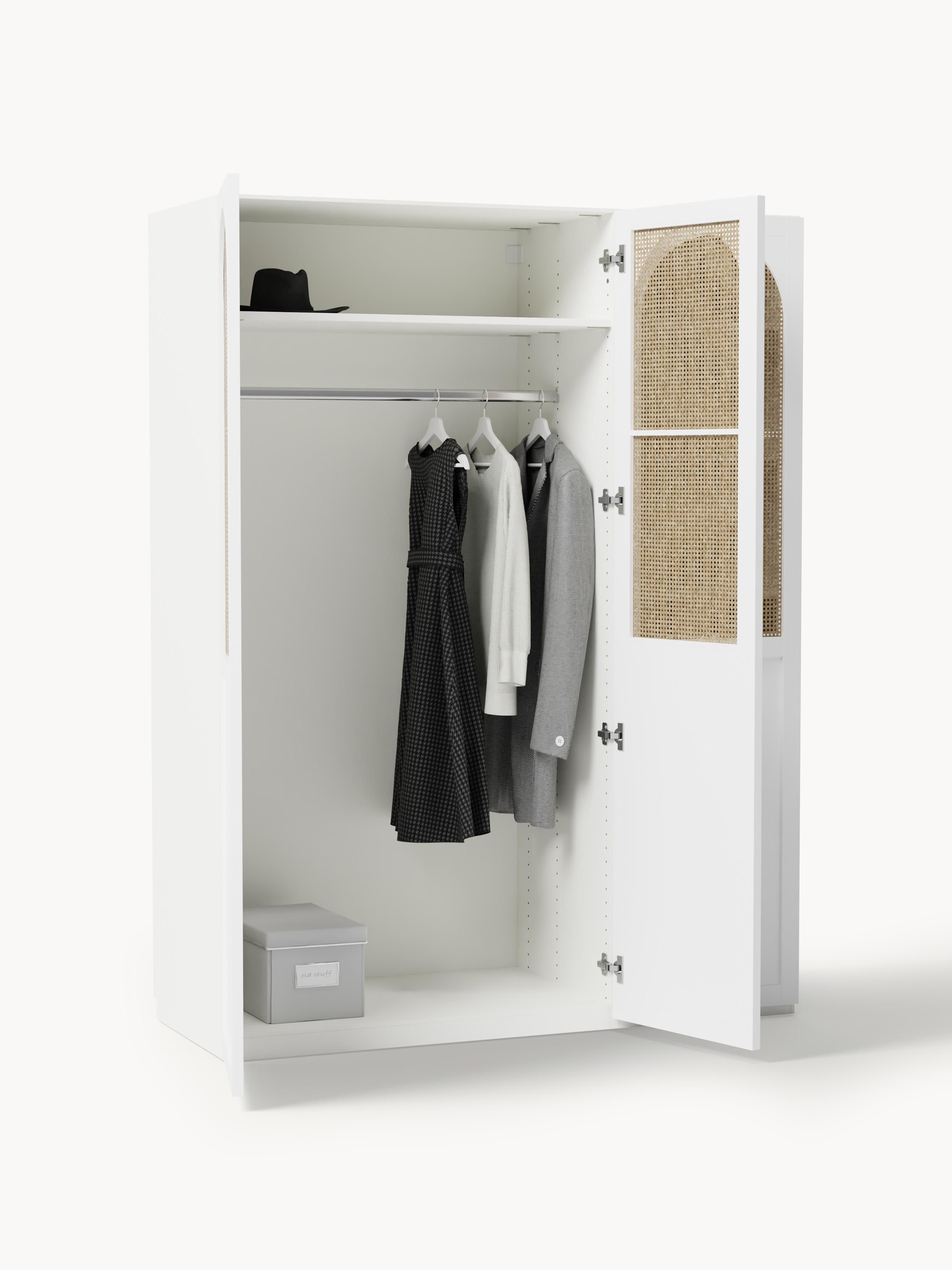 Modular Hinged Door Wardrobe Jeanne, 150 cm Wide, in various sizes