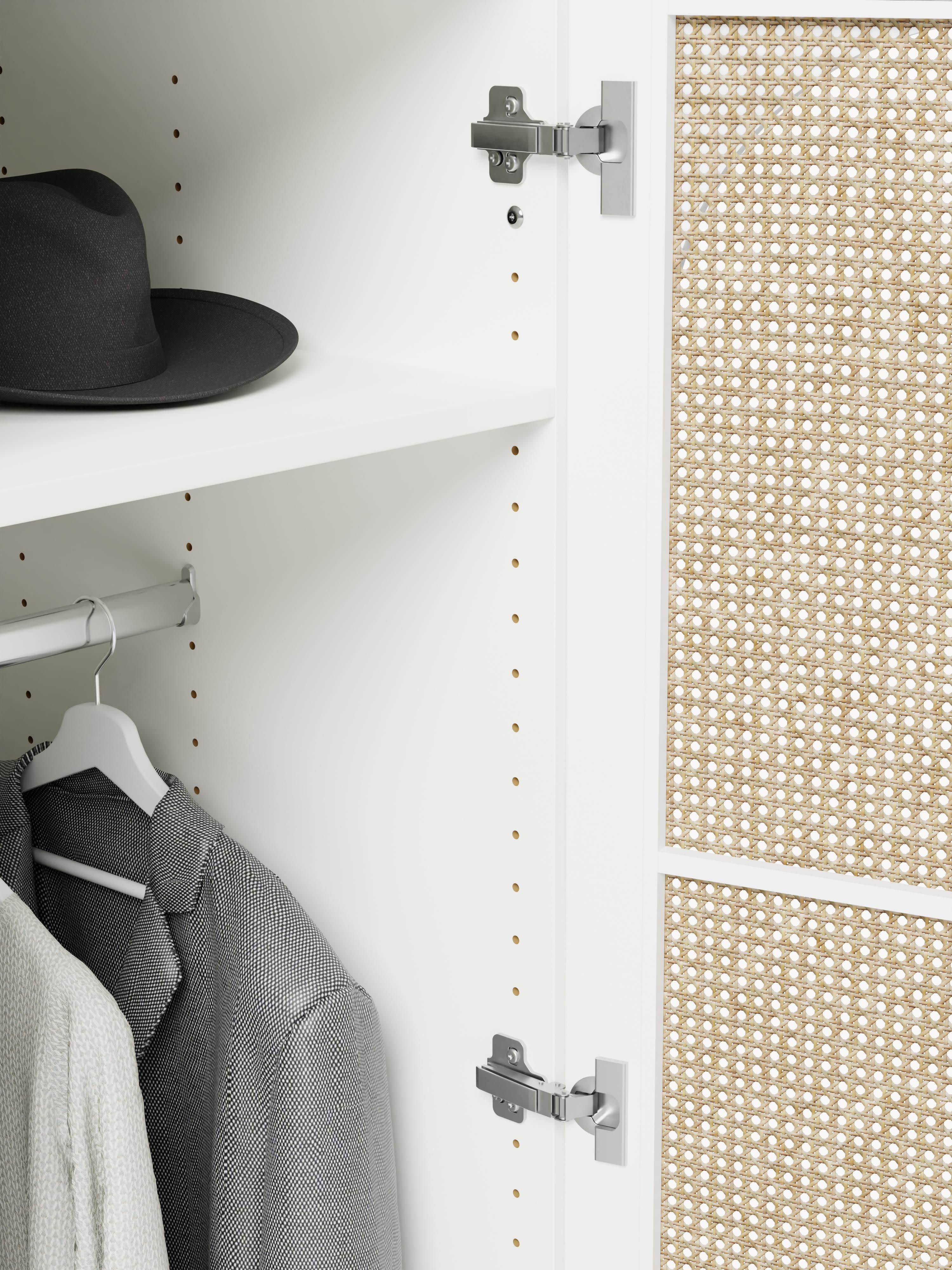 Modular Hinged Door Wardrobe Jeanne, 150 cm Wide, in various sizes