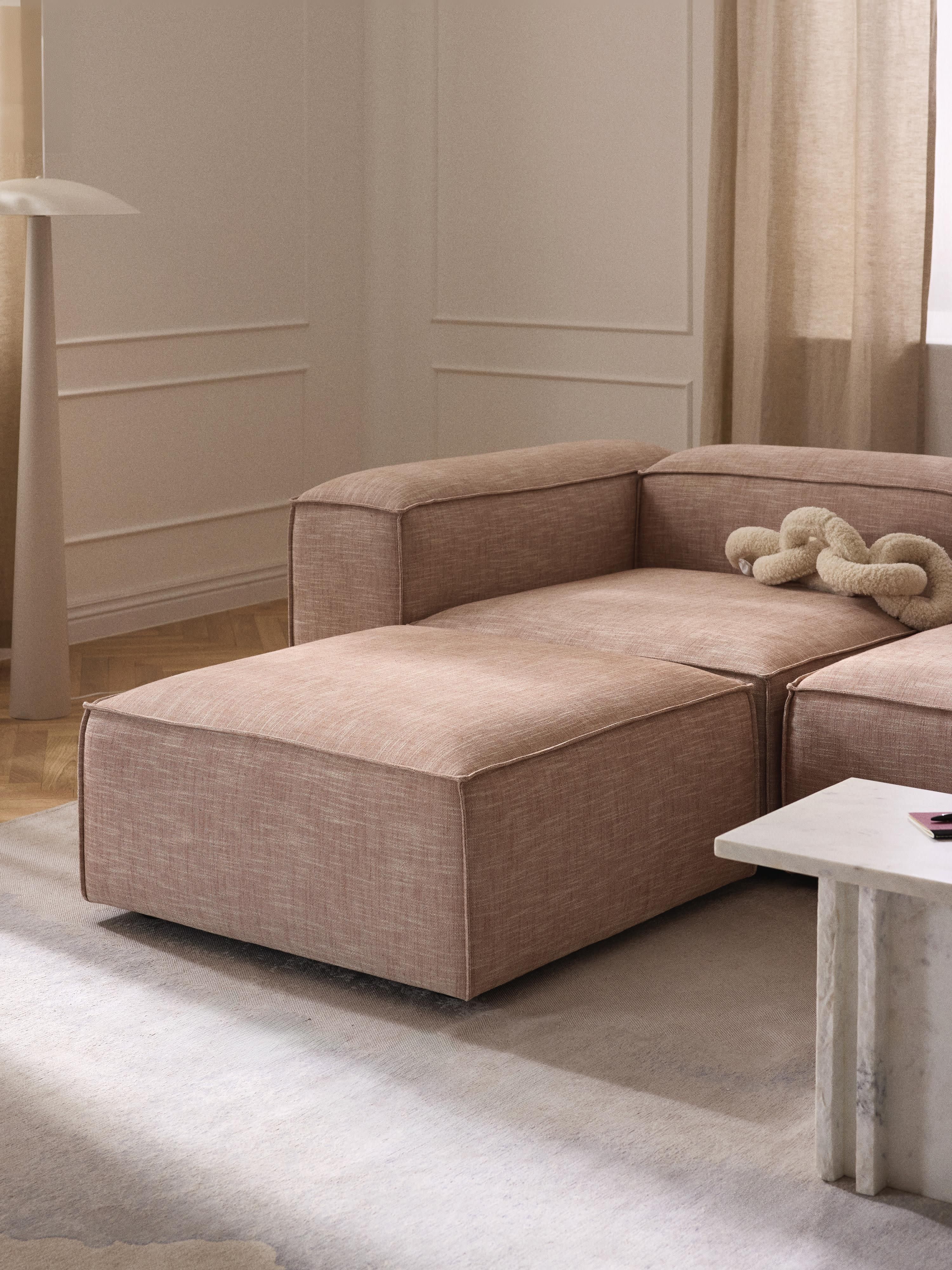 Lennon Linen Blend Ottoman