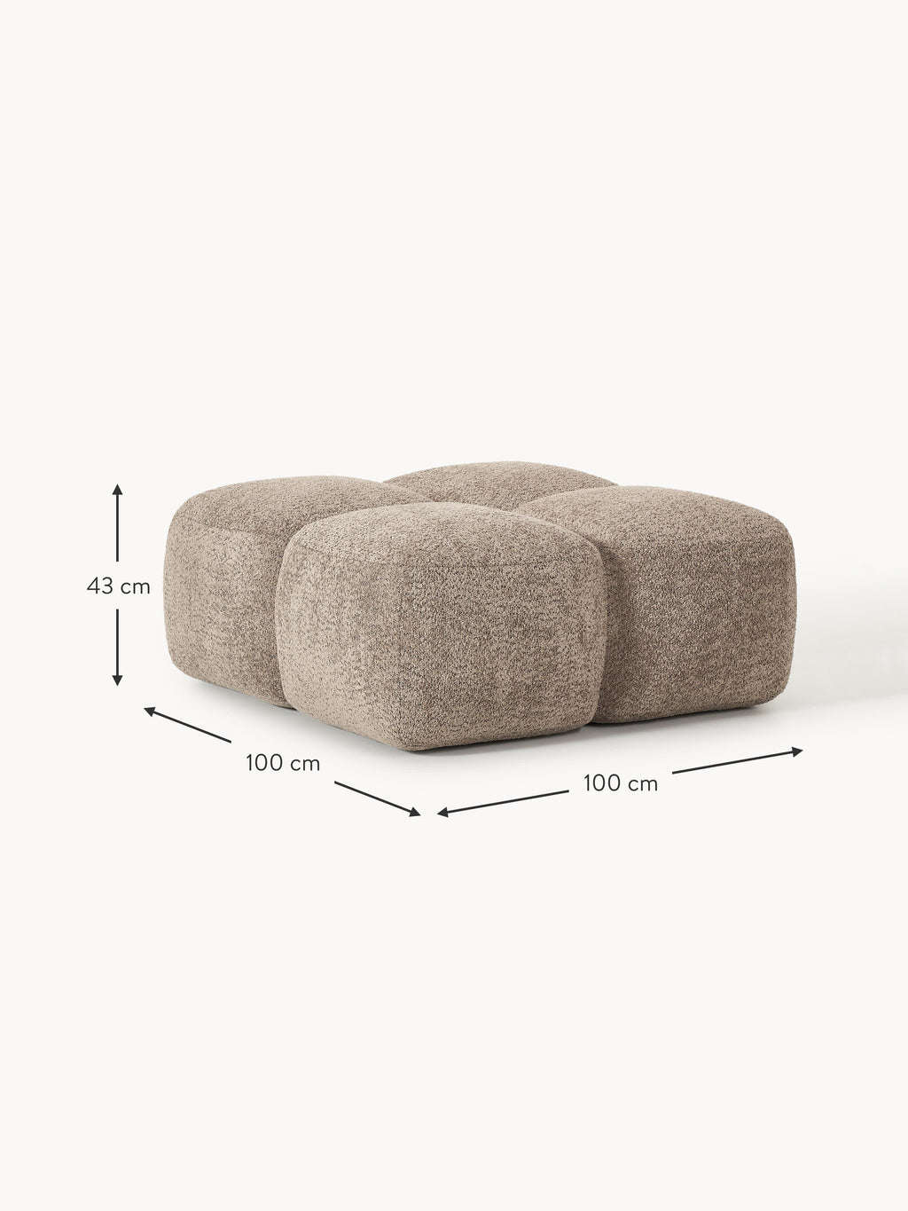 Tayla Teddy Bouclé Ottoman