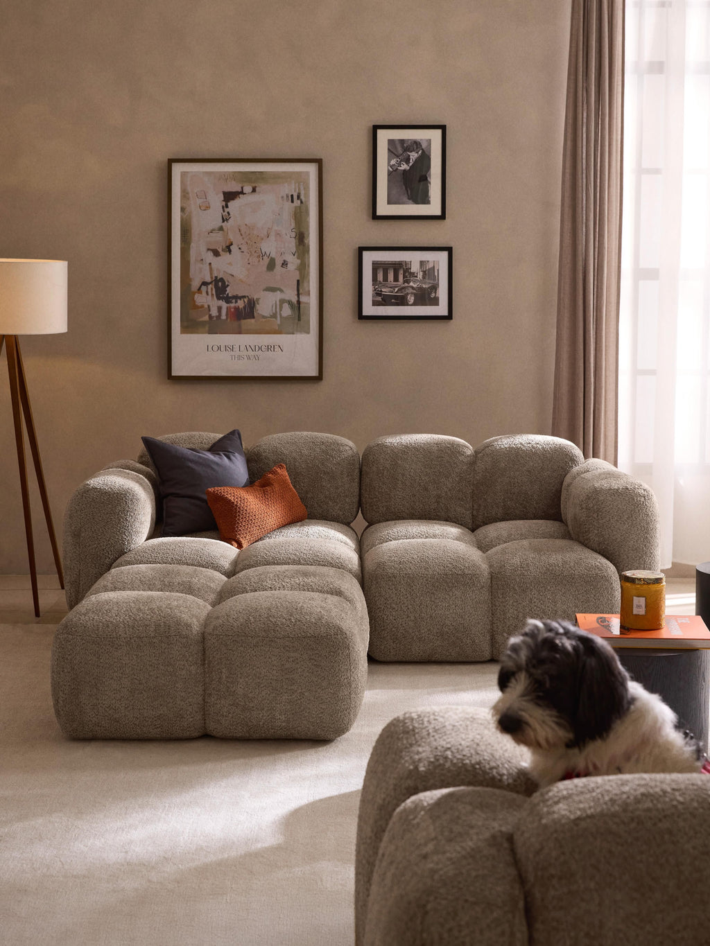 Tayla Teddy Bouclé Ottoman