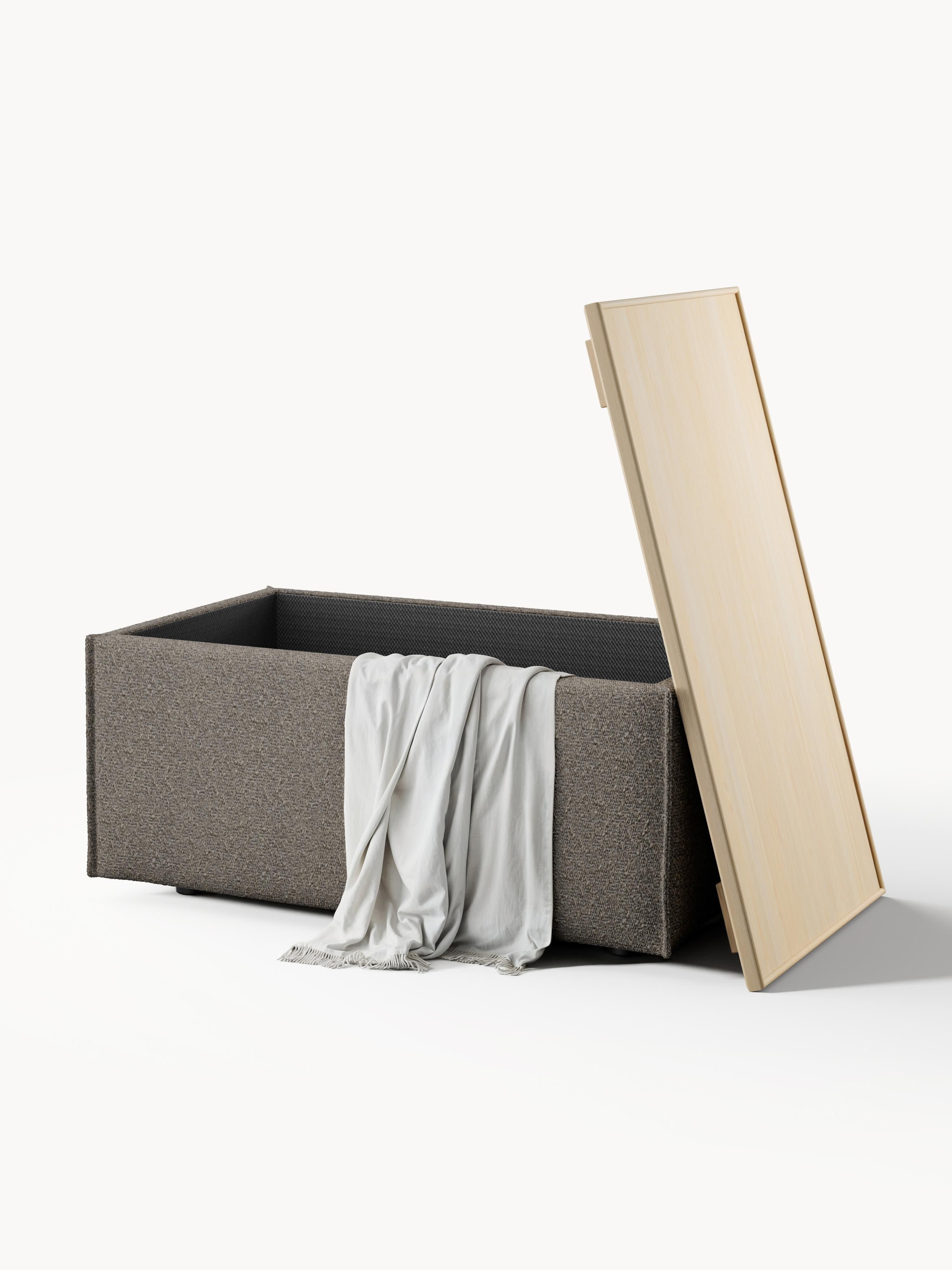 Lennon Bouclé Ottoman with Storage