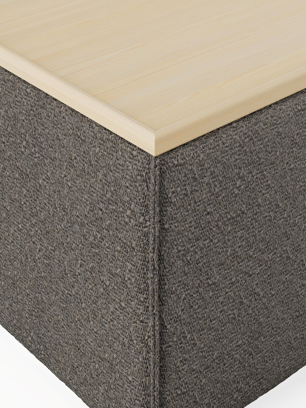 Lennon Bouclé Ottoman with Storage