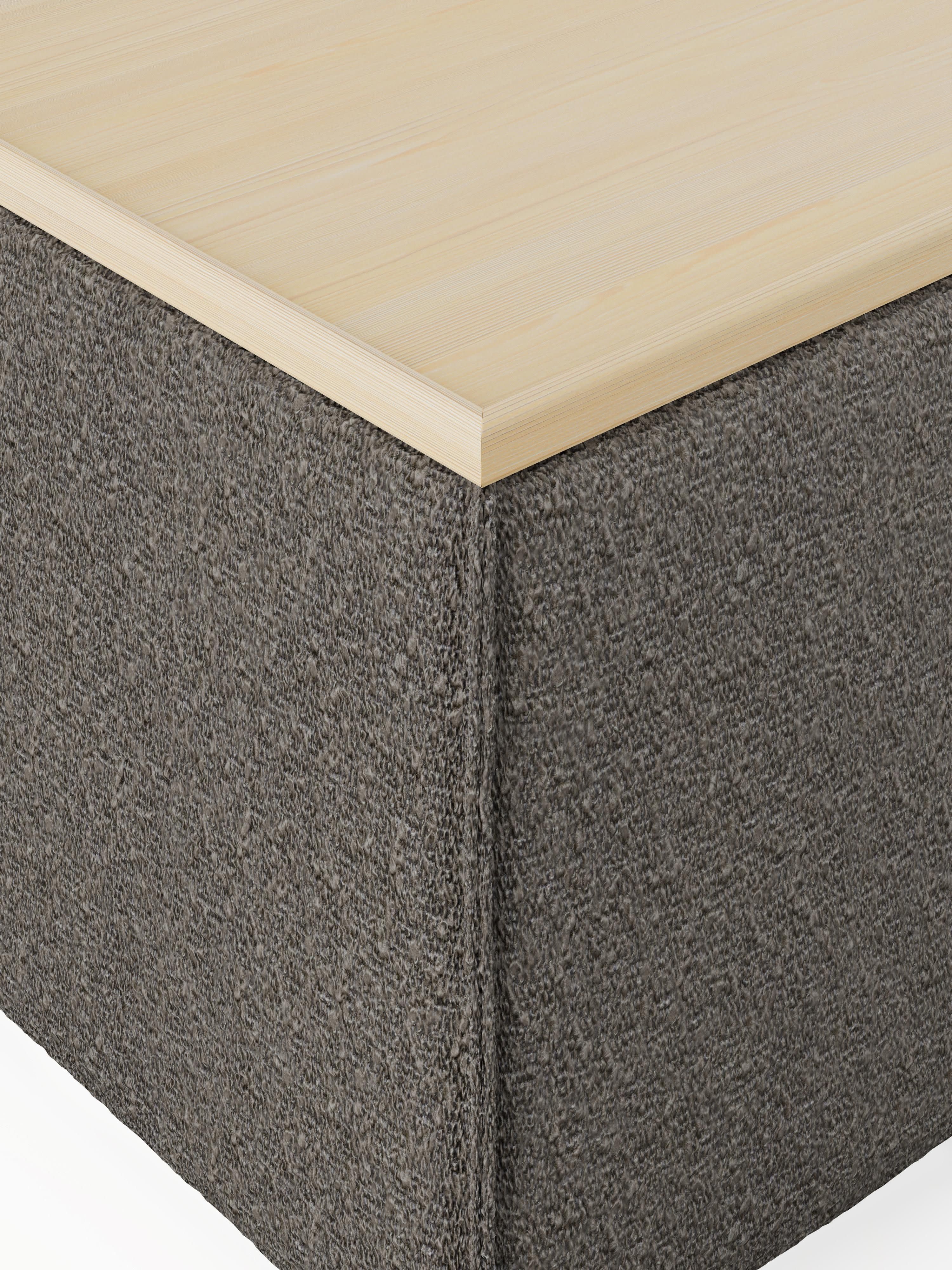Lennon Bouclé Ottoman with Storage