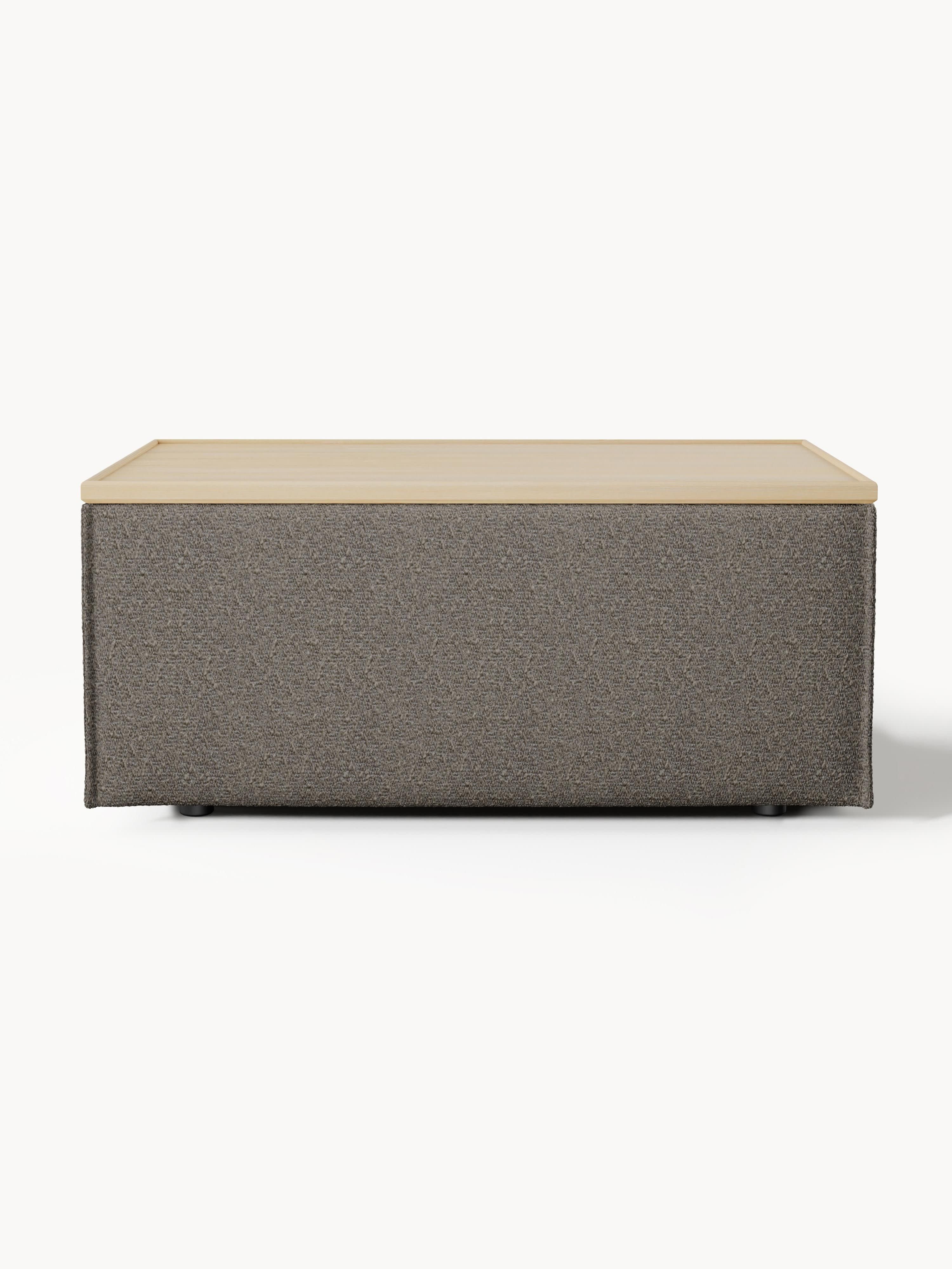 Lennon Bouclé Ottoman with Storage
