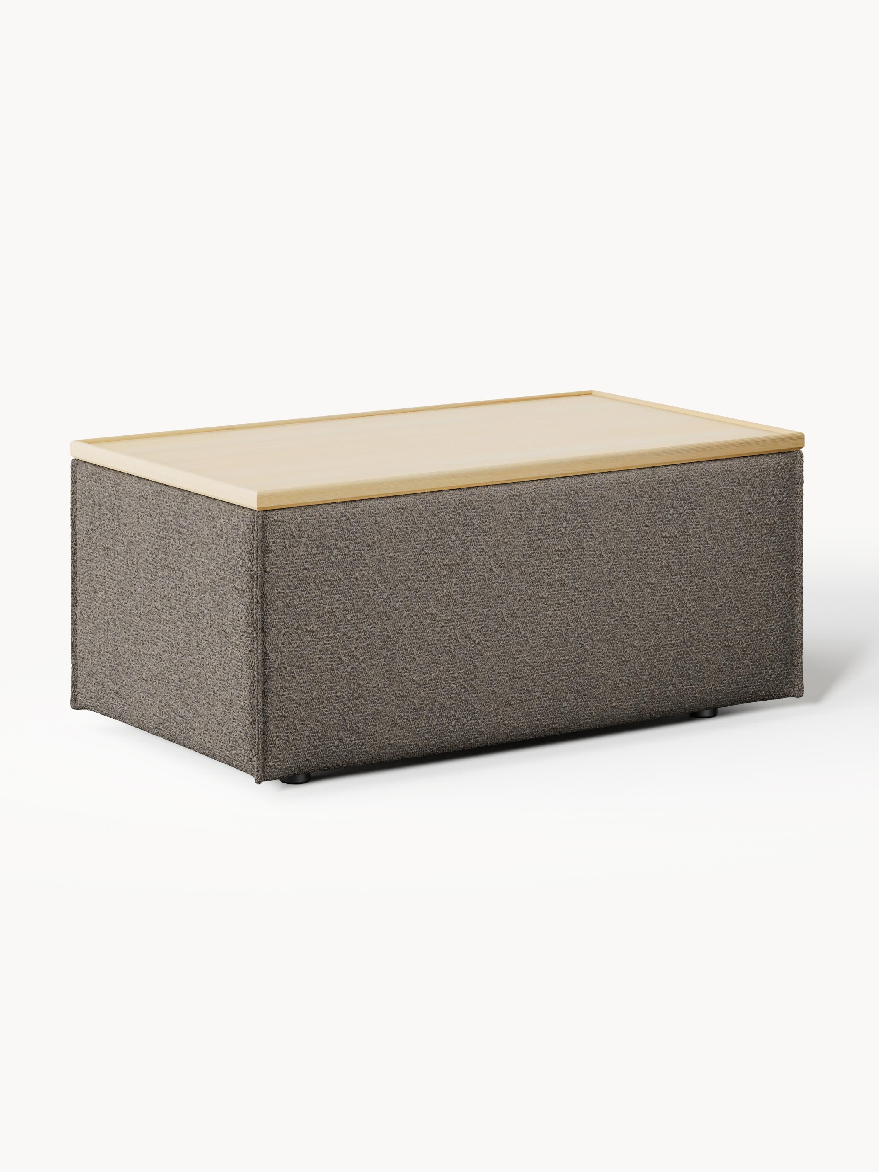 Lennon Bouclé Ottoman with Storage