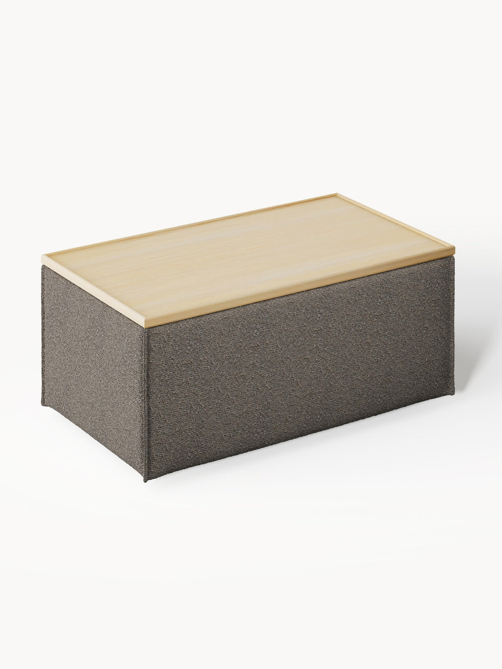 Lennon Bouclé Ottoman with Storage
