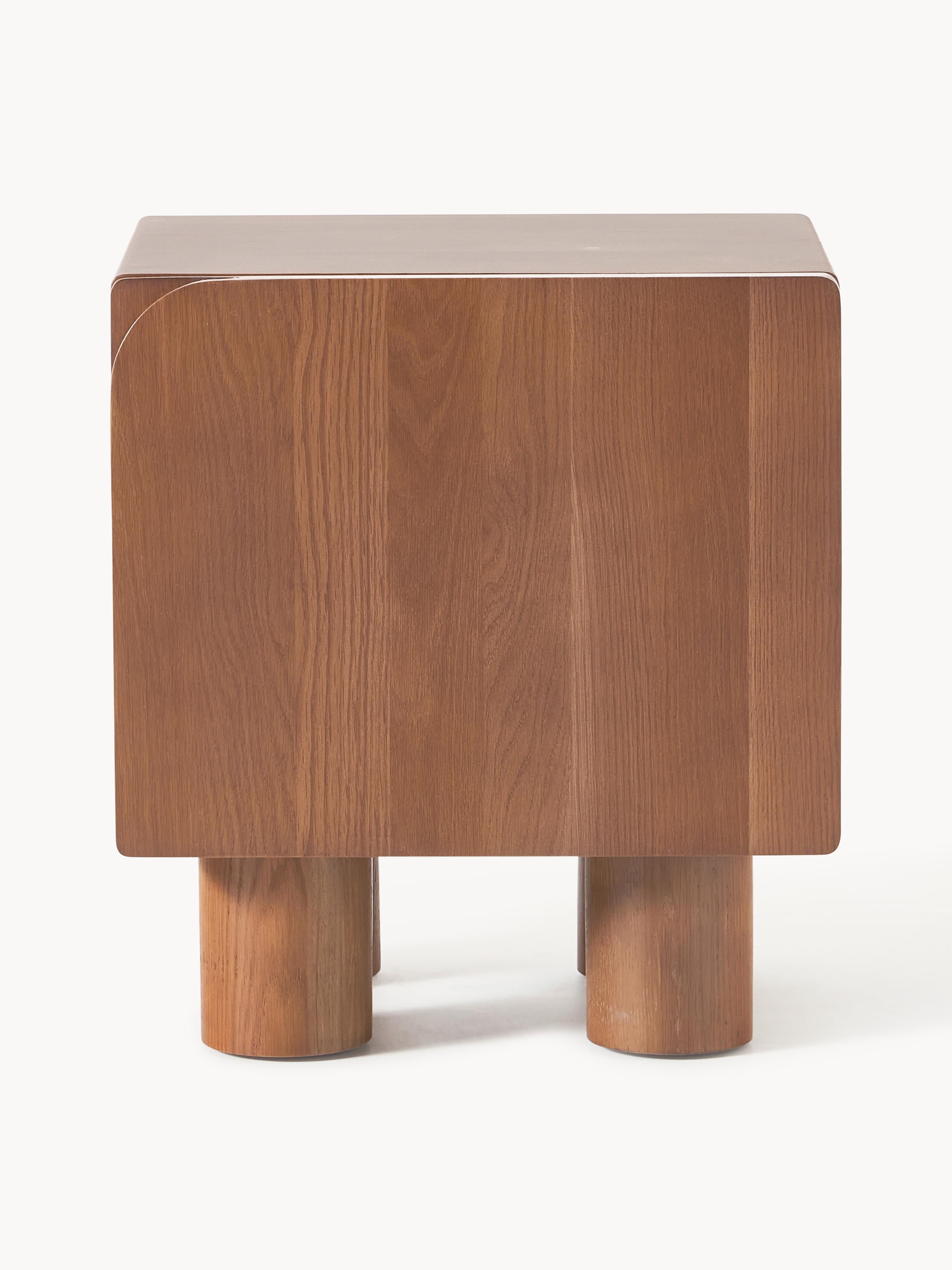 Cadi Oak Wood Bedside Table