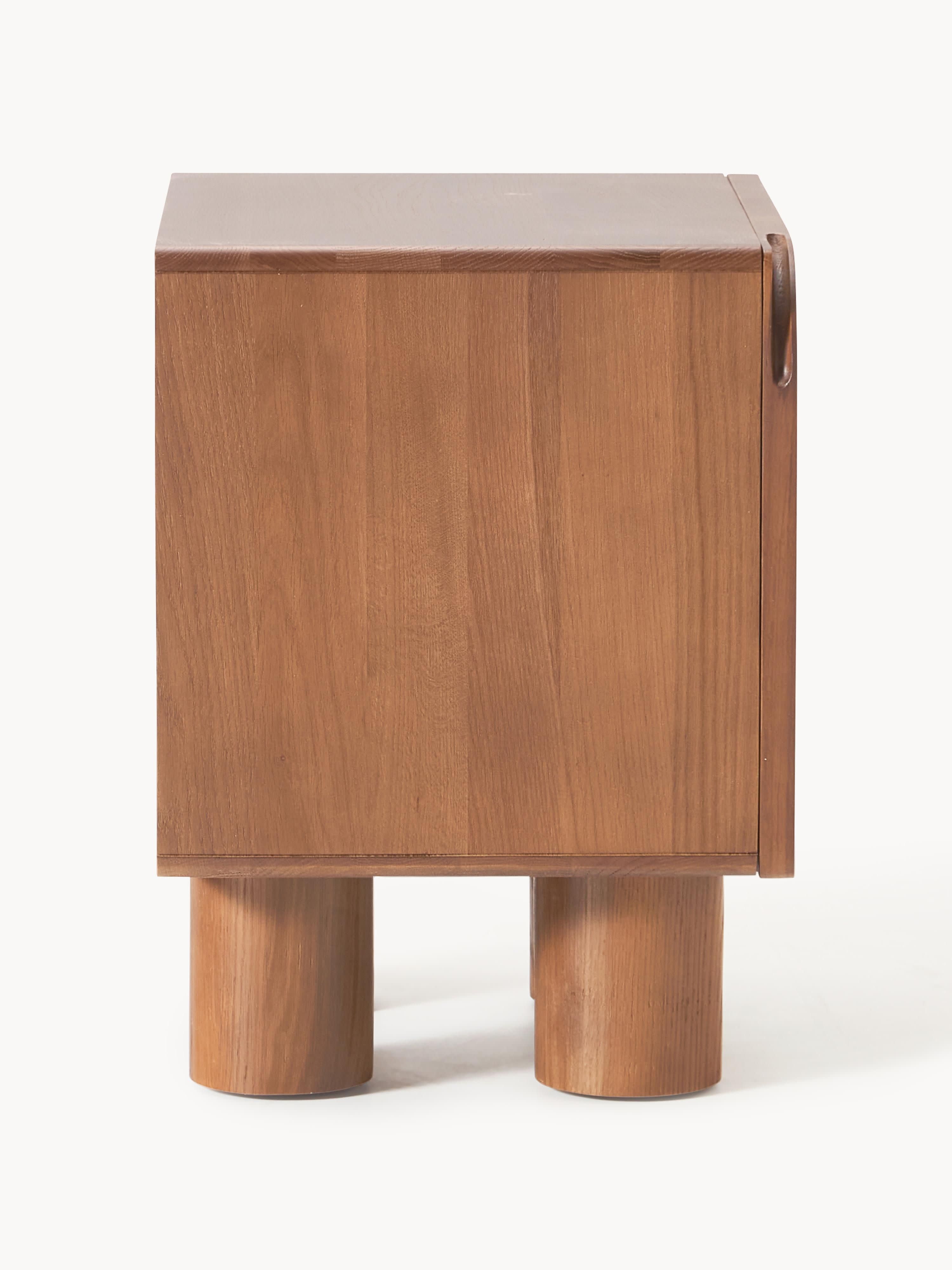 Cadi Oak Wood Bedside Table