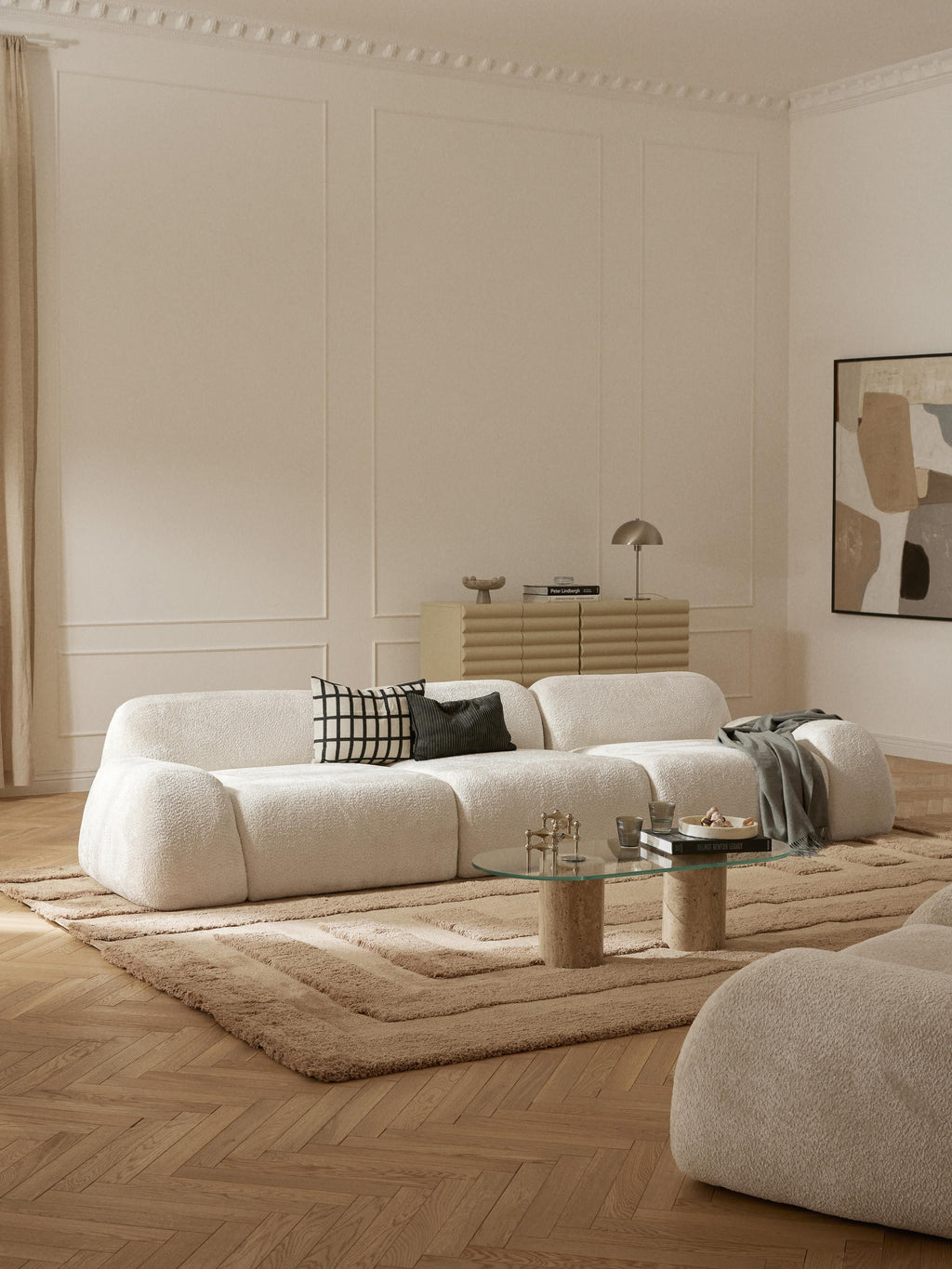 Wolke Modular Teddy Bouclé Sofa (4-seater)