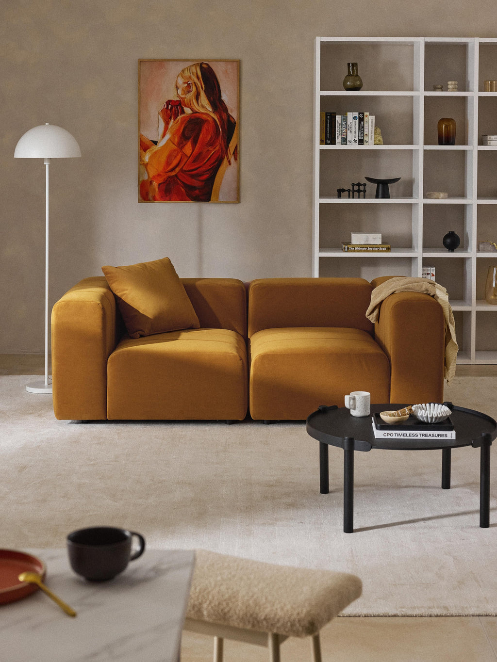 Modular Velvet Sofa Lena (3-seater)