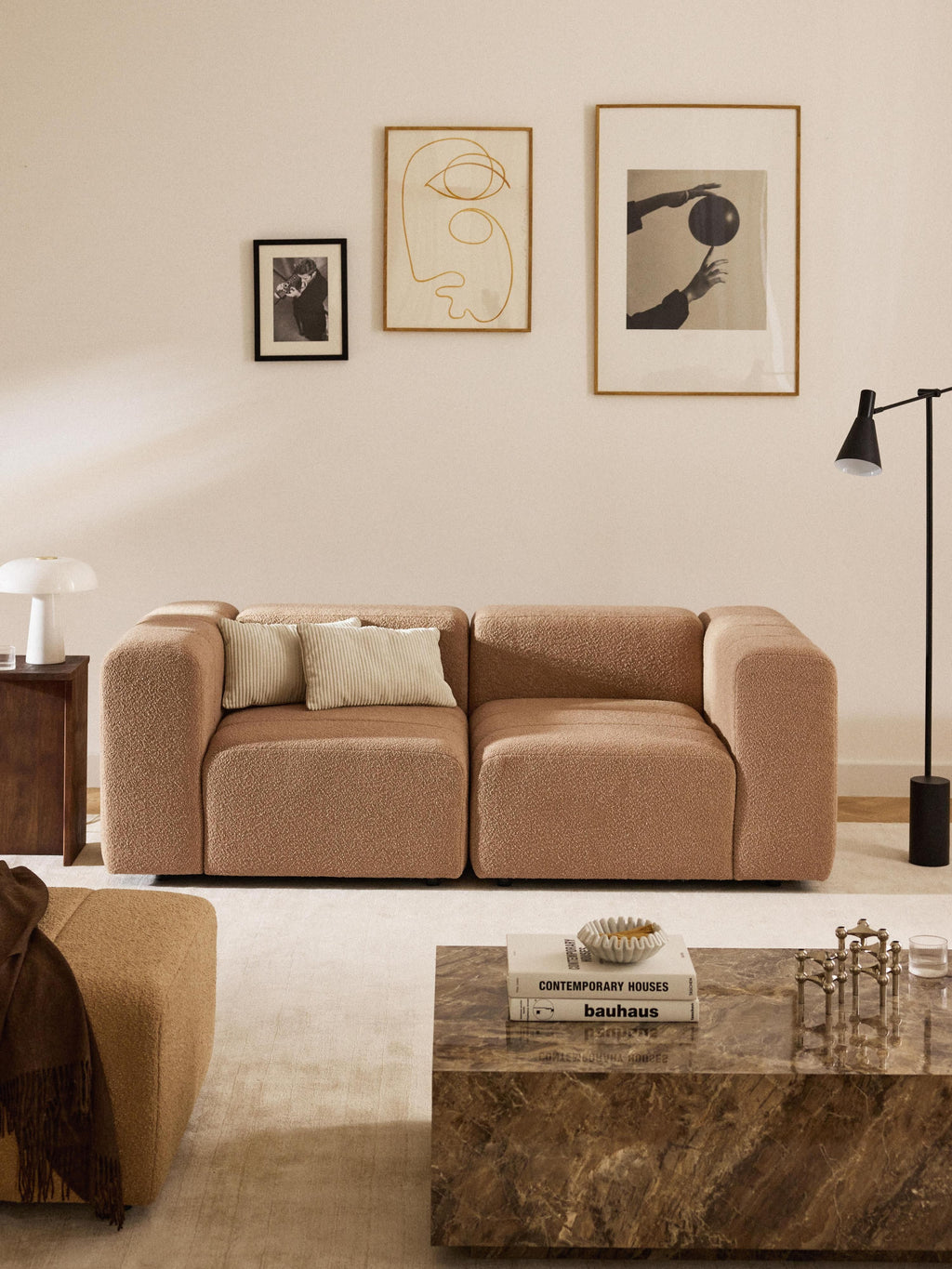 Lena Bouclé Modular Sofa (2-seater)
