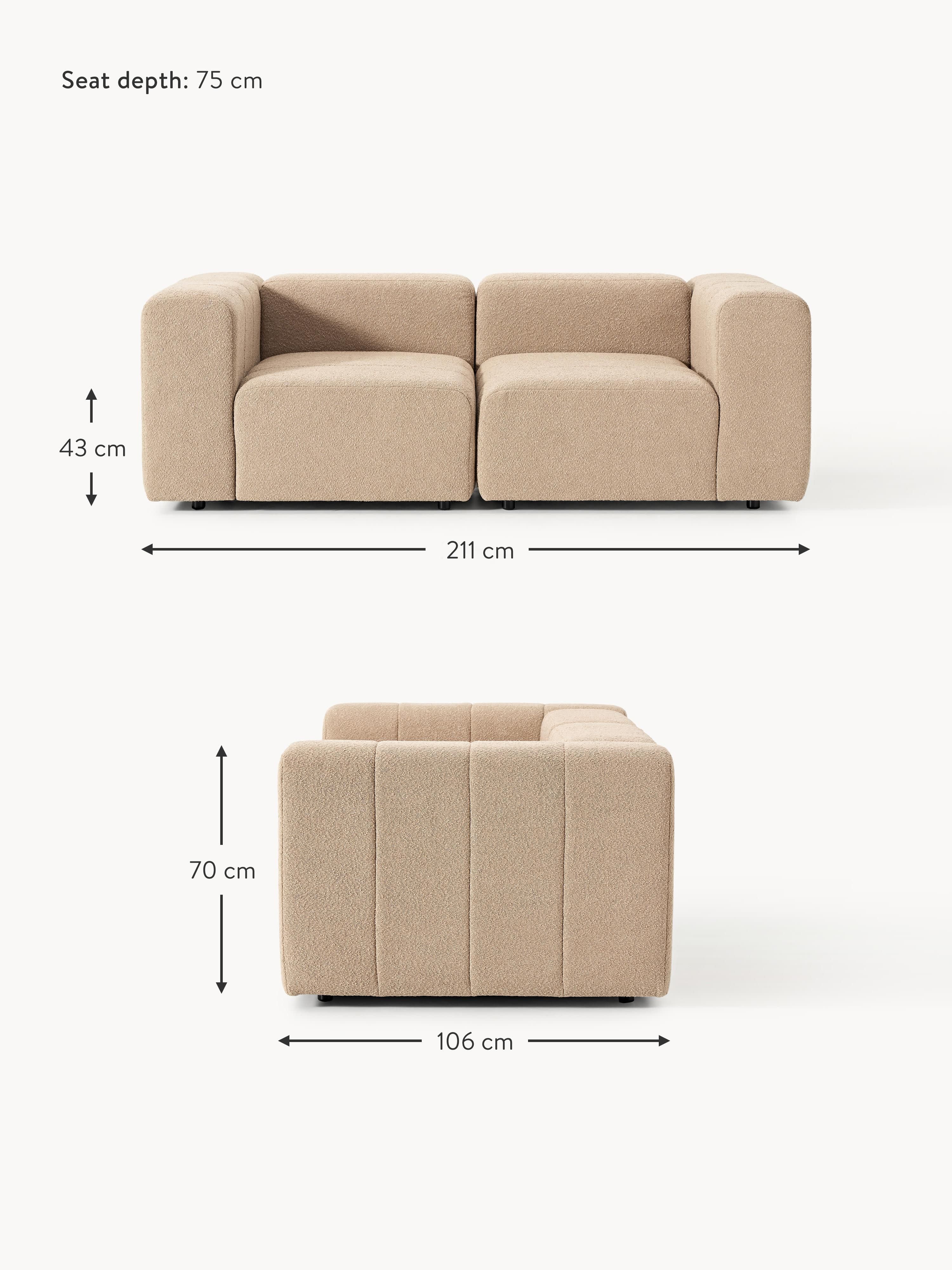 Lena Bouclé Modular Sofa (2-seater)