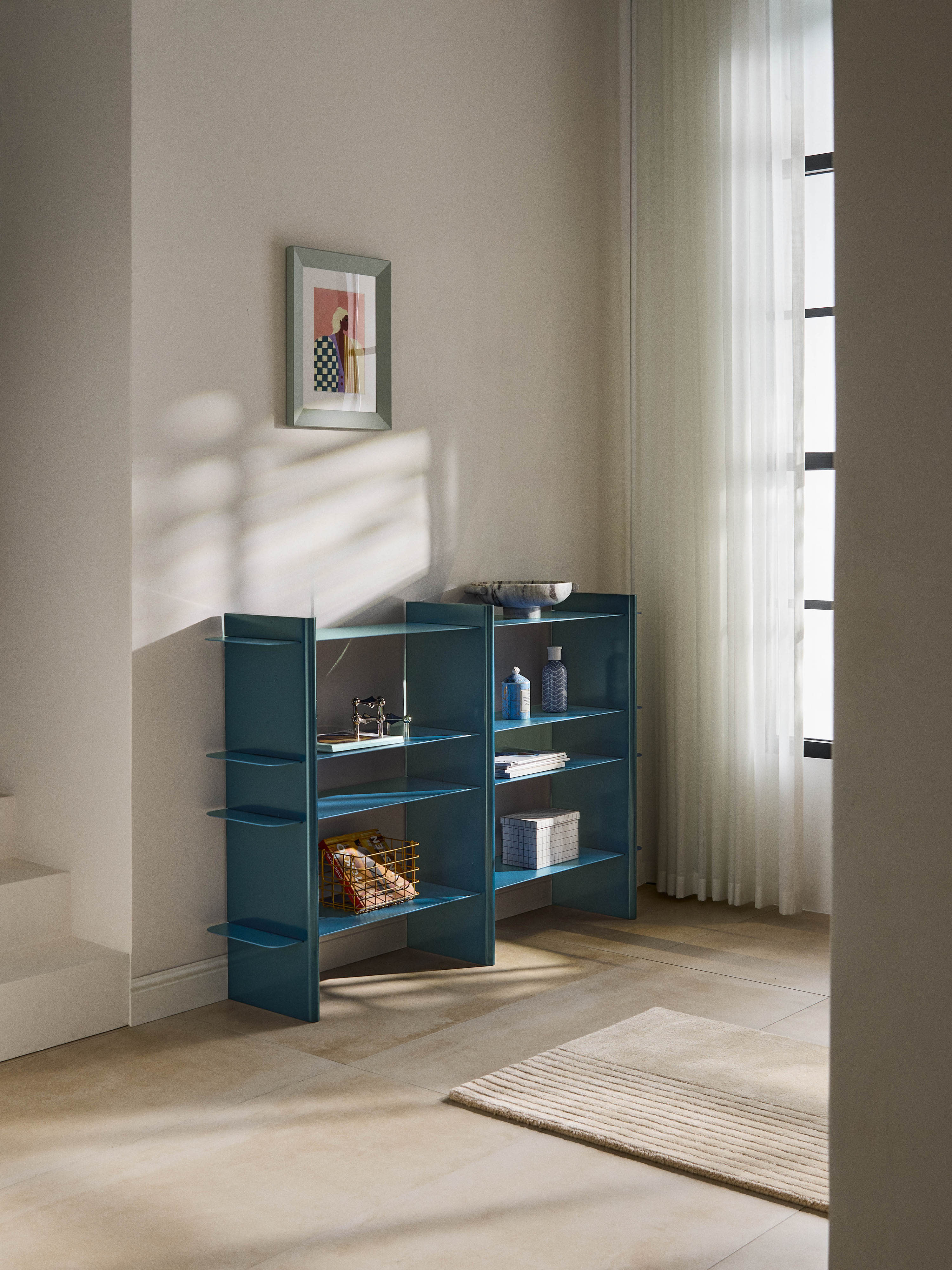 Rami Shelving Unit with Metal Elements