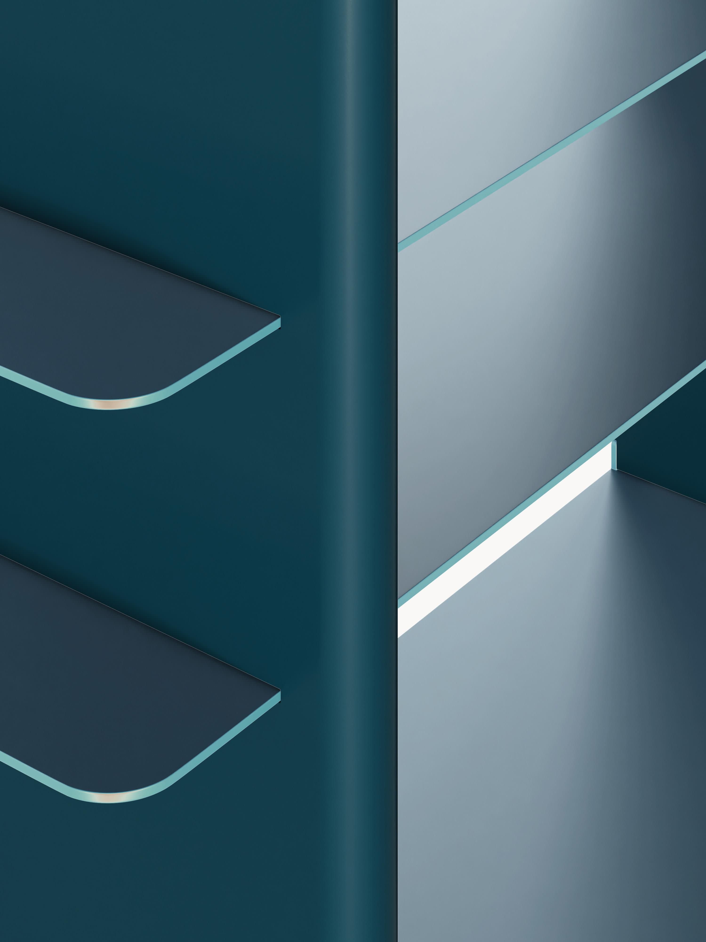 Rami Shelving Unit with Metal Elements