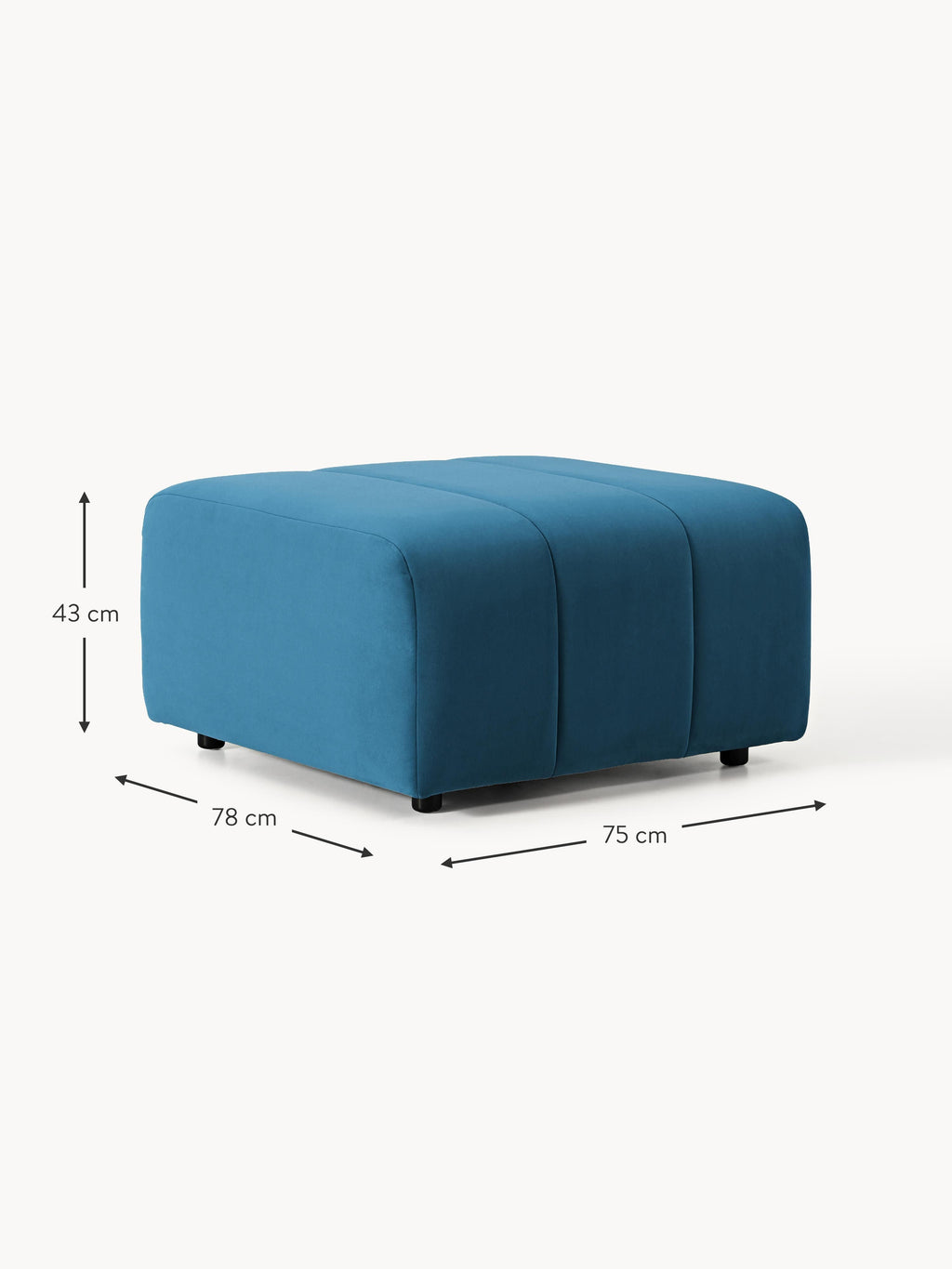 Lena Velvet Ottoman