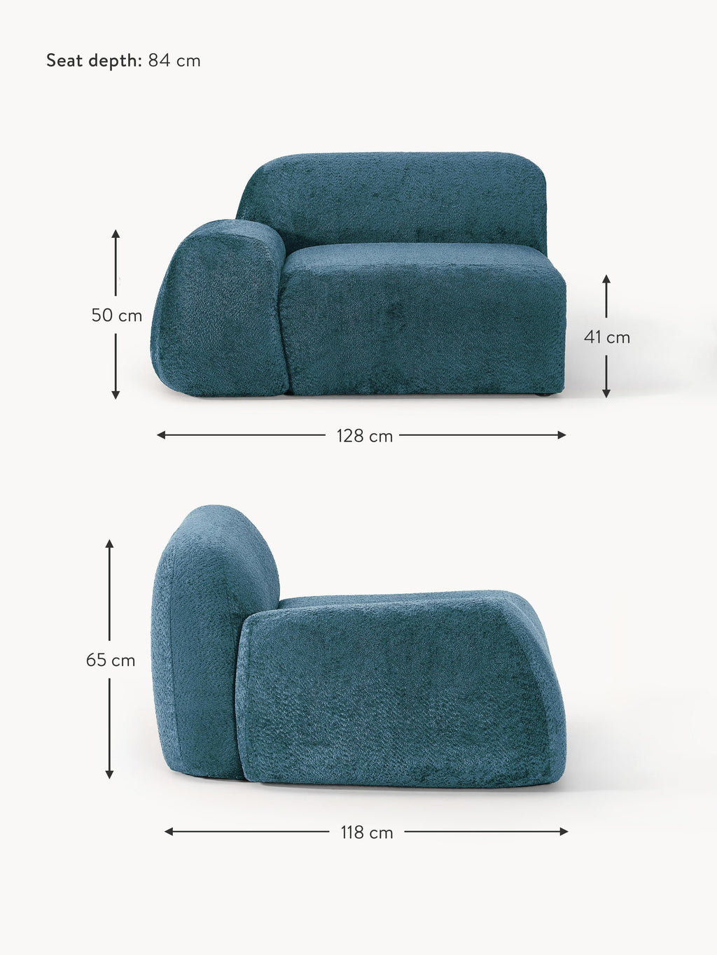 Wolke Teddy Bouclé Corner Module