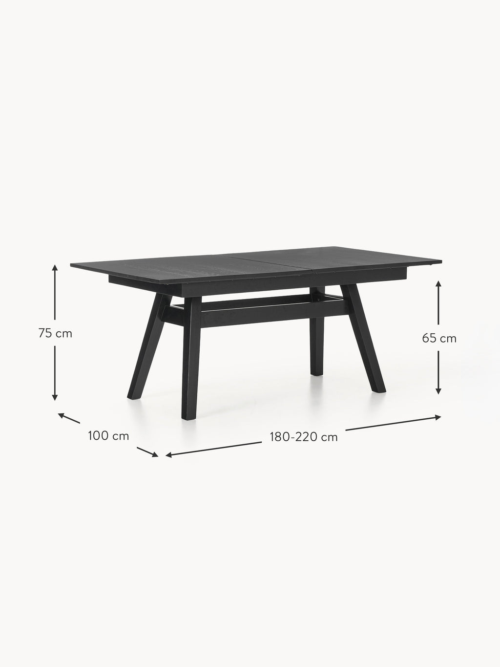 Ethan Extendable Dining Table, 180 - 220 x 100 cm