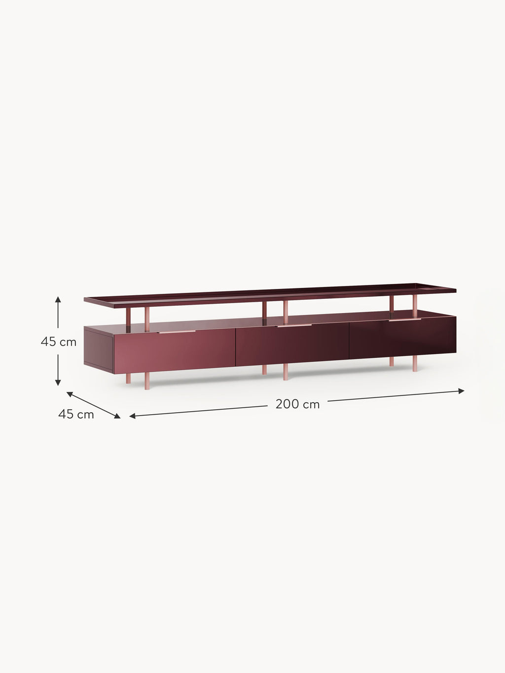 Lennie High-Gloss Lowboard